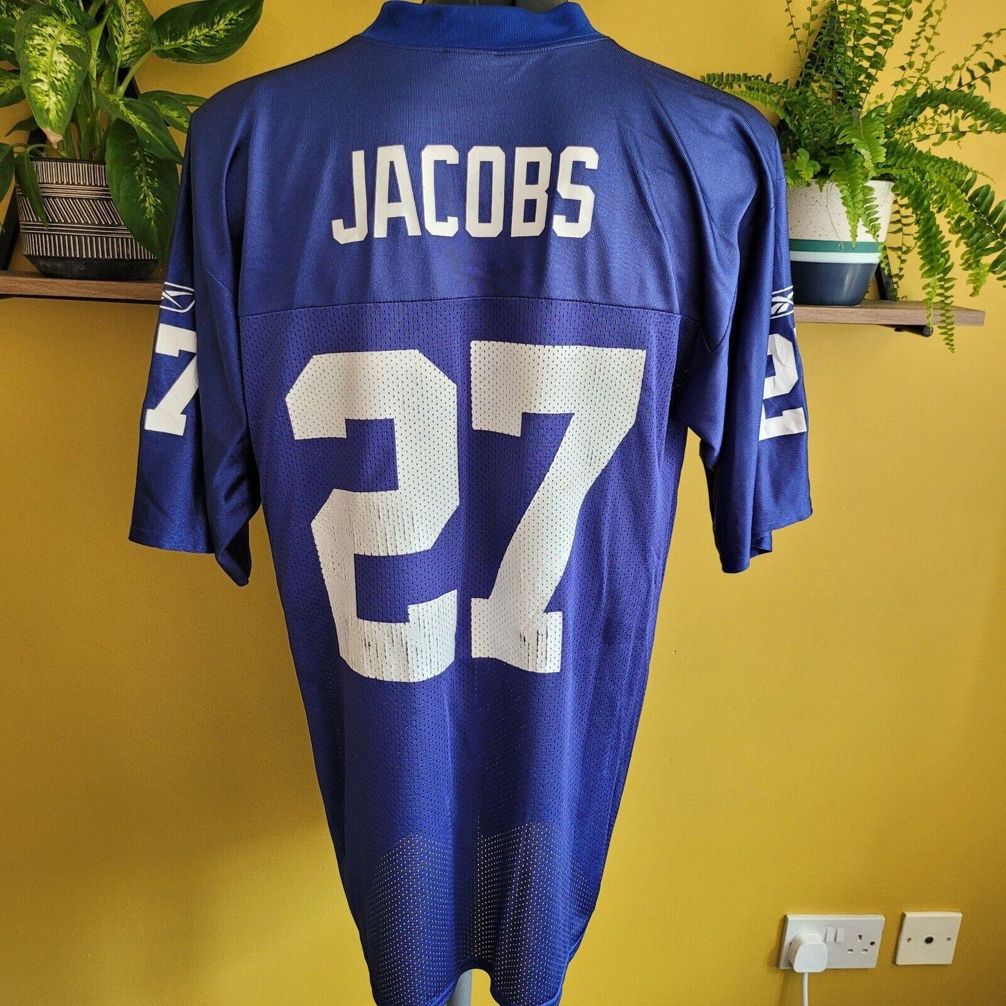 Reebok New York Giants Brandon Jacobs #27 NFL Football Jersey - Men's Medium-USASTARFASHION