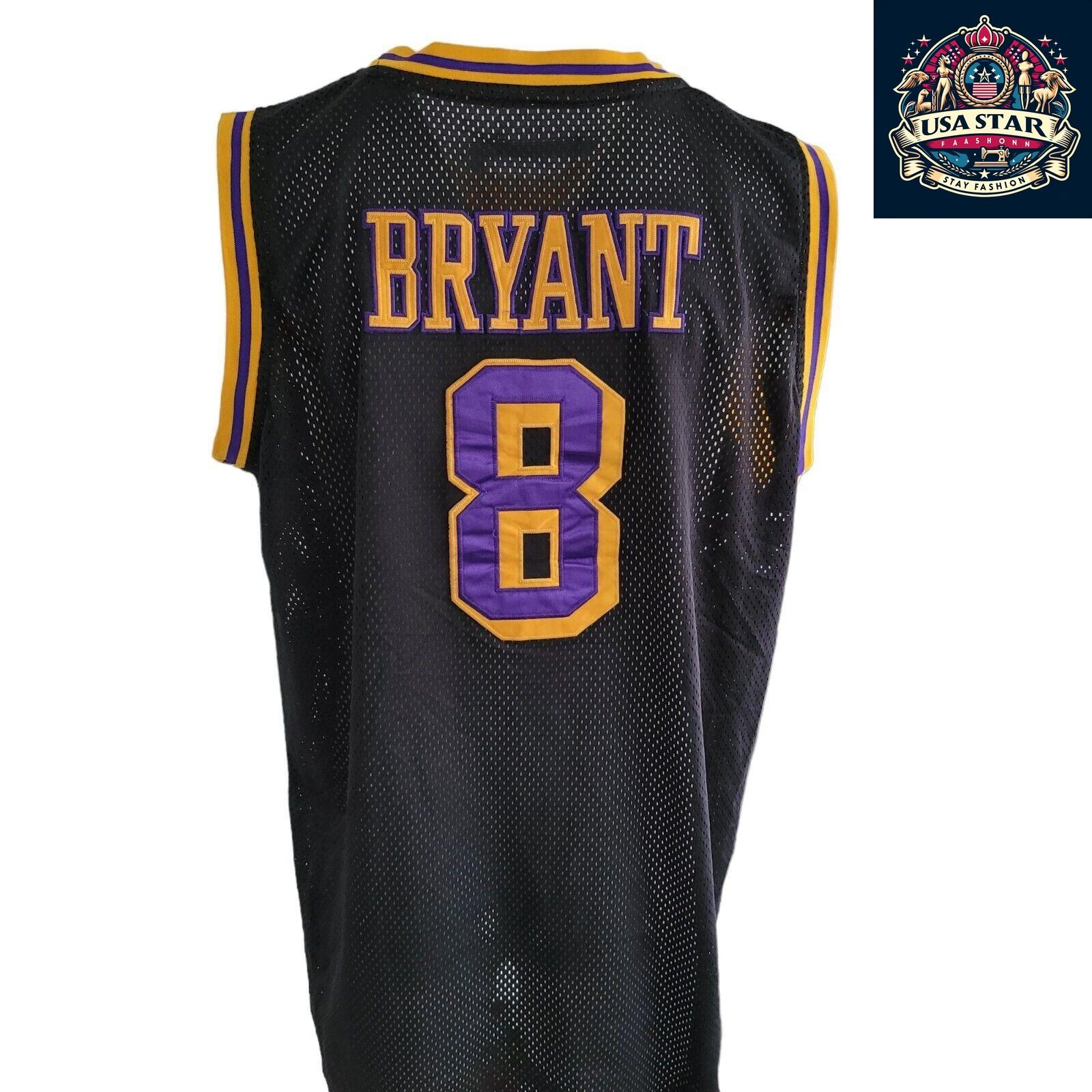 Kobe Bryant Jersey #8 Los Angeles Lakers NBA Basketball, Size L, Classic Fan Apparel - USASTARFASHION