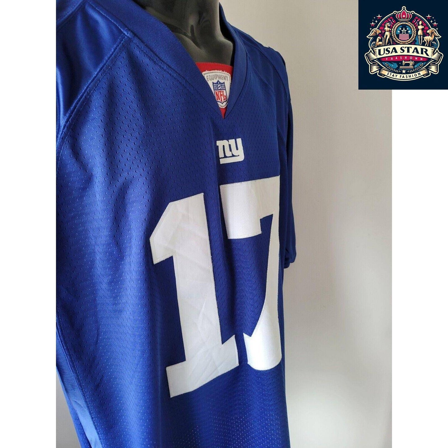 New York Giants Jersey #17 Plaxico Burress Classic Throwback in Rare Size L - Reebok Authentic - USASTARFASHION