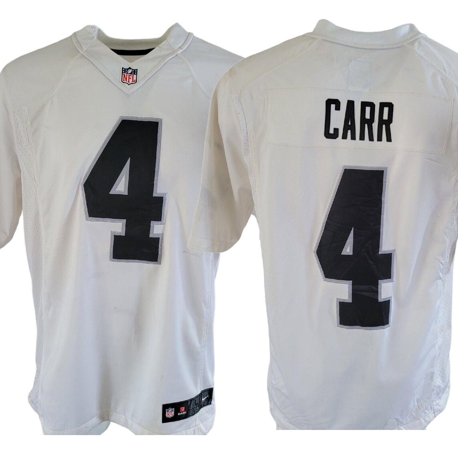 Las Vegas Raiders NFL Jersey #4 Carr Nike Away Road - Mens Size L-USASTARFASHION