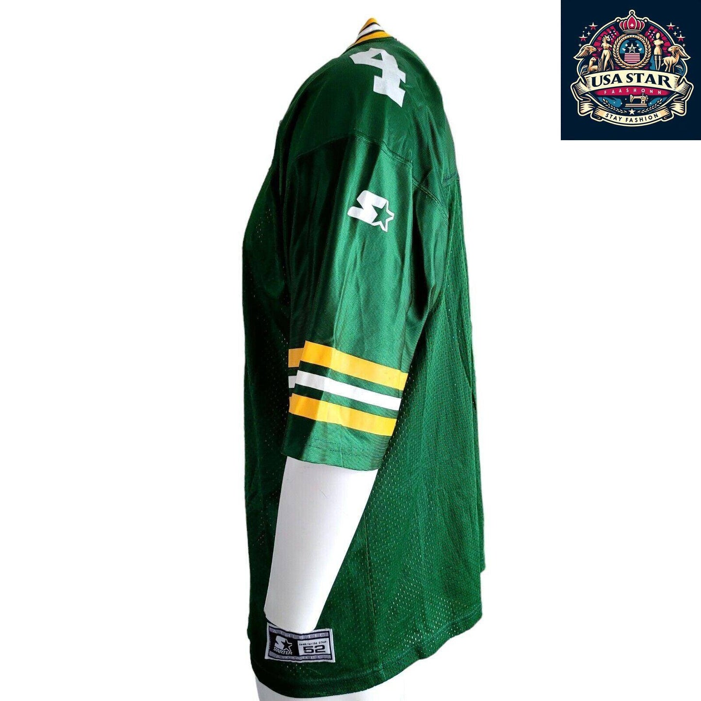 Brett Favre Jersey #4 Green Bay Packers - Size XL, 100% Polyester, Authentic NFL Gear - USASTARFASHION