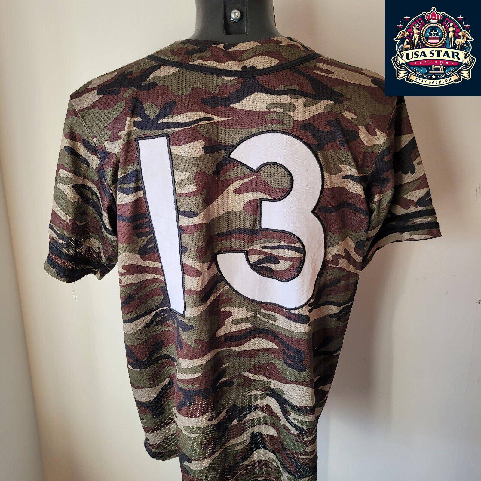 Reason New York Military Baseball Jersey Size M - Unique Military Design for Stylish Comfort - USASTARFASHION