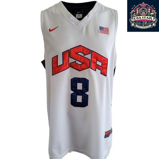 Nike Team USA Deron Williams Jersey No 8 - Authentic Performance Fabric Size L for Basketball Fans - USASTARFASHION