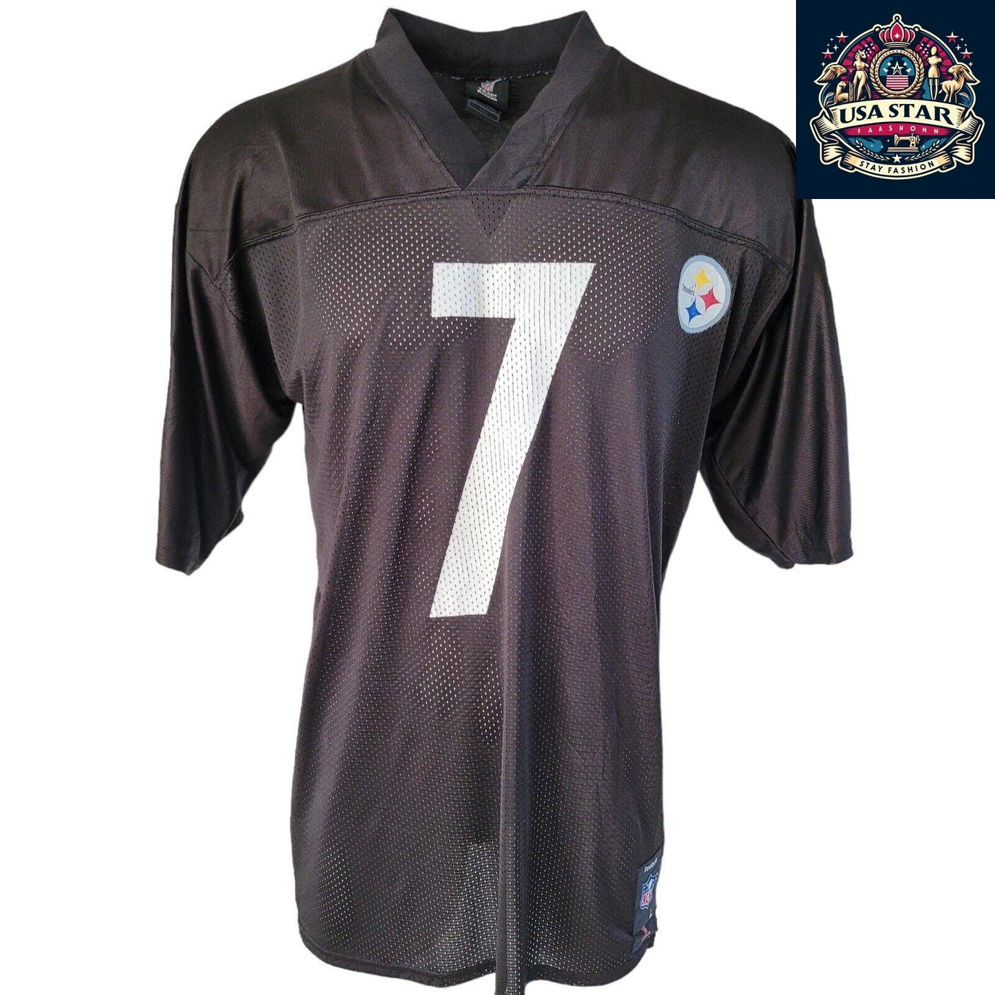 Ben Roethlisberger #7 Pittsburgh Steelers Jersey - Size L, High-Quality Fabric, Comfortable Fit - USASTARFASHION