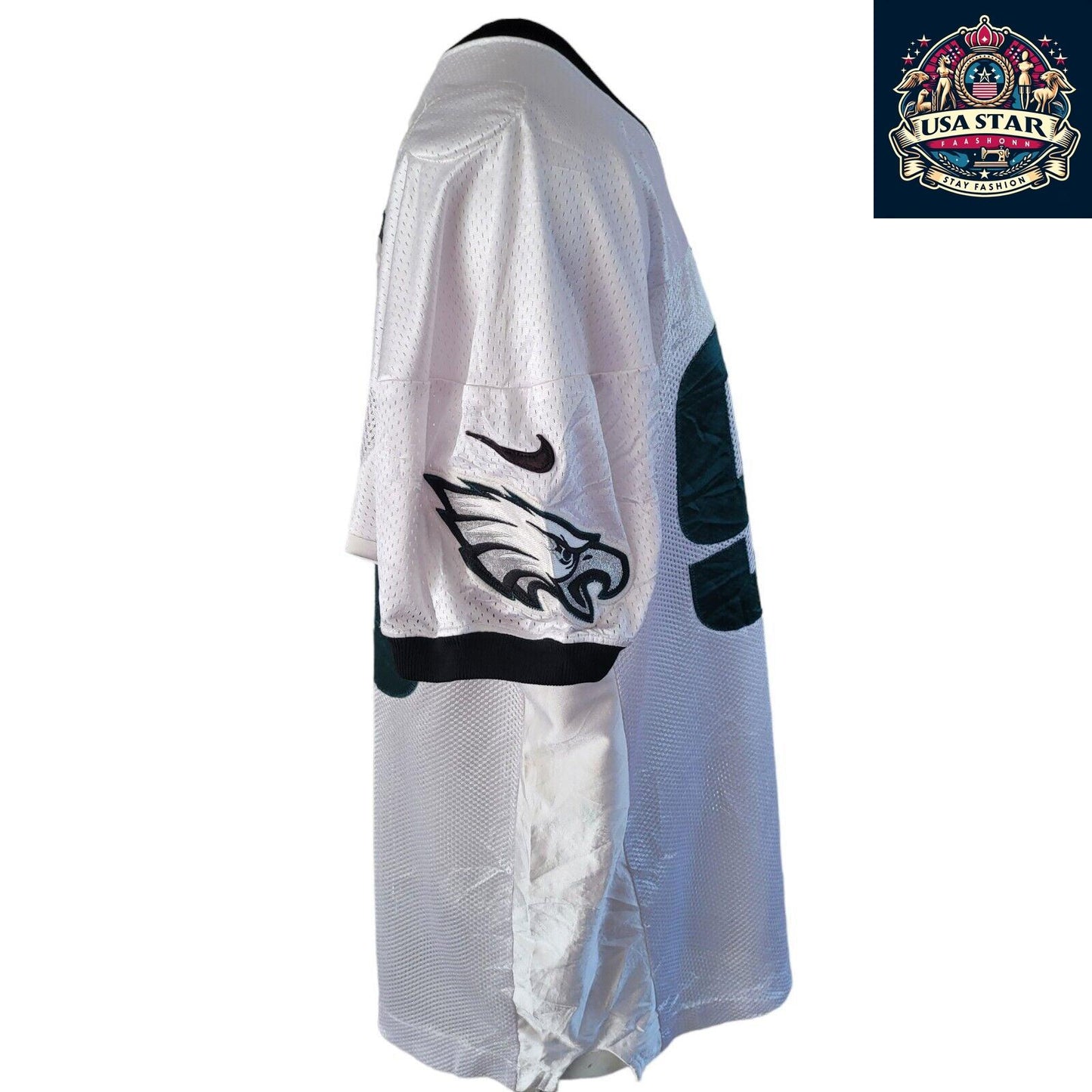 Elijah Qualls Jersey #98 Philadelphia Eagles Game-Issued White XXL - Authentic Memorabilia - USASTARFASHION