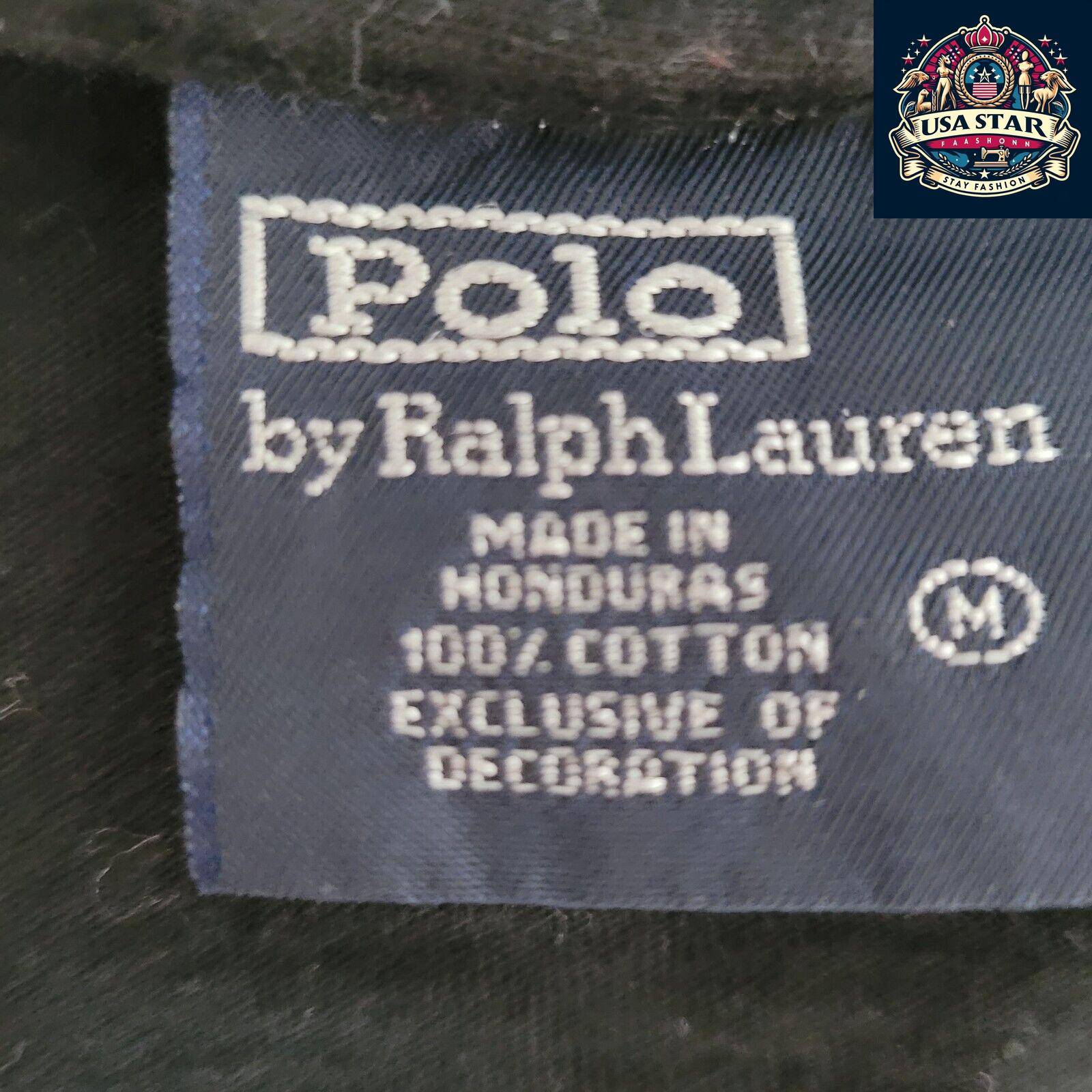 Polo Ralph Lauren Black Button-Up Shirt, Large - Classic Style, Comfortable Fit, Versatile Wear USASTARFASHION