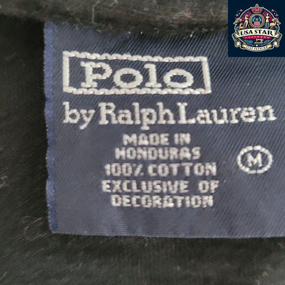 Polo Ralph Lauren Black Button-Up Shirt, Large - Classic Style, Comfortable Fit, Versatile Wear - USASTARFASHION