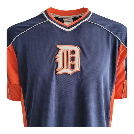 MLB Authentic Majestic Detroit Tigers Baseball Jersey - Size M - Navy/Orange - Genuine MLB Collection-USASTARFASHION