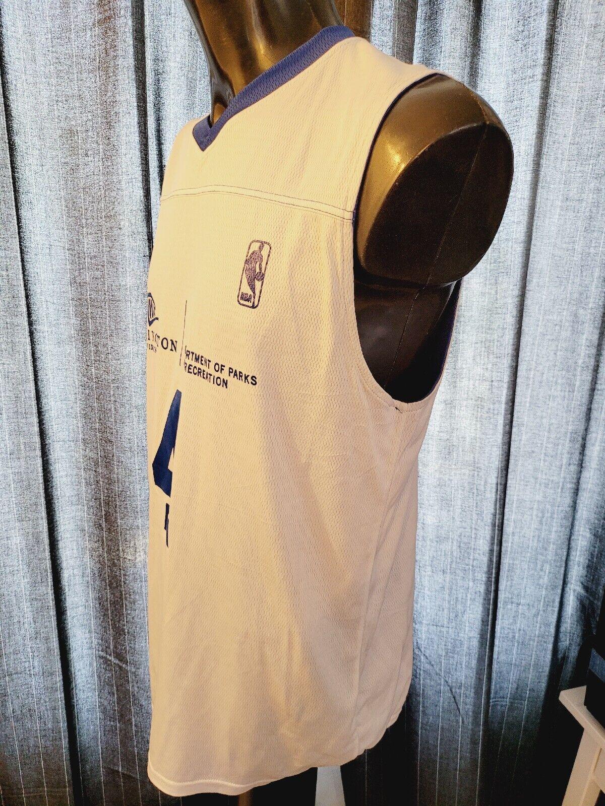 NBA JR Wizard #4 Reversible Jersey Vest by Alleson Athletic - Size M-USASTARFASHION