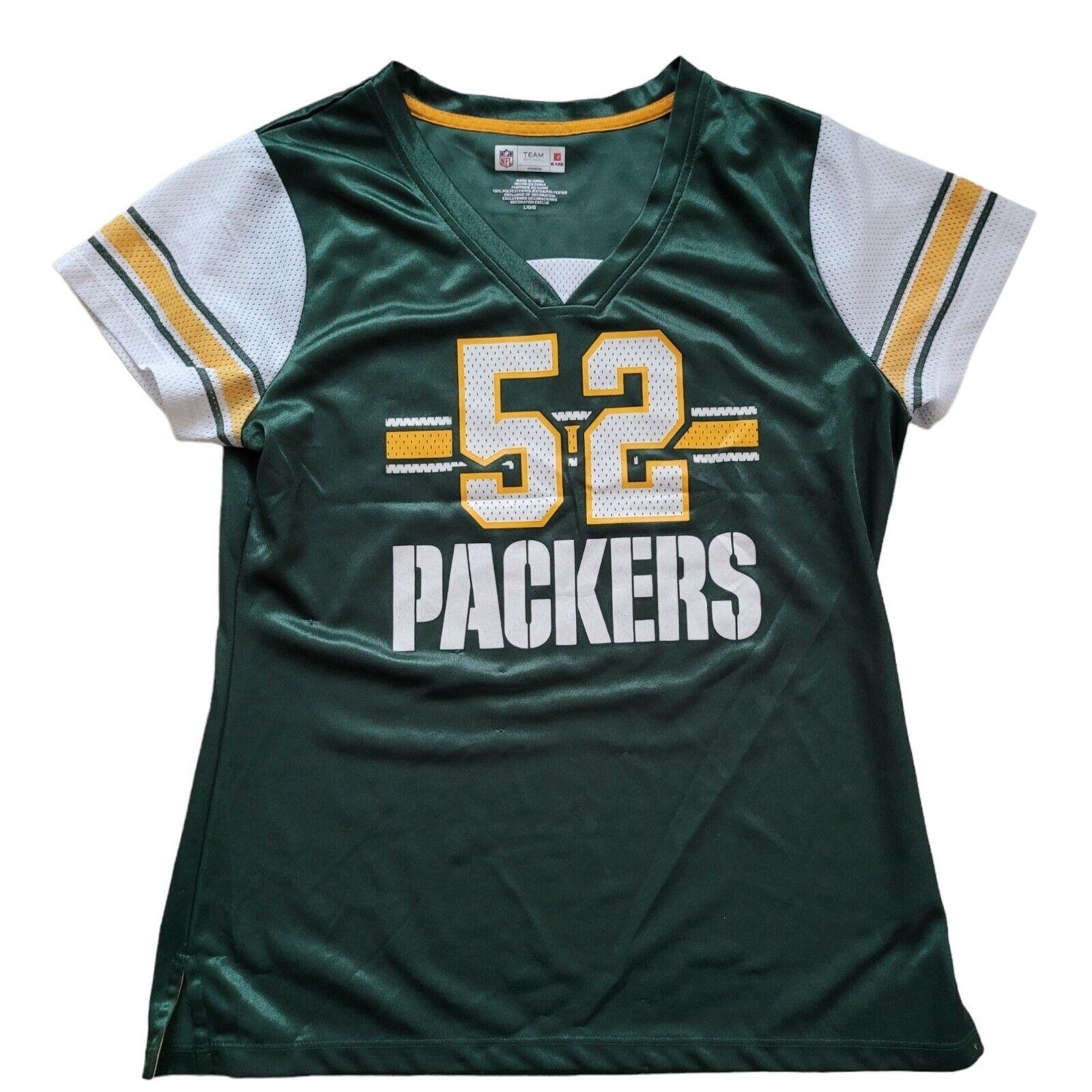 GREEN BAY PACKERS JERSEY #52 NFL ON-FIELD WOMEN'S SIZE L-USASTARFASHION