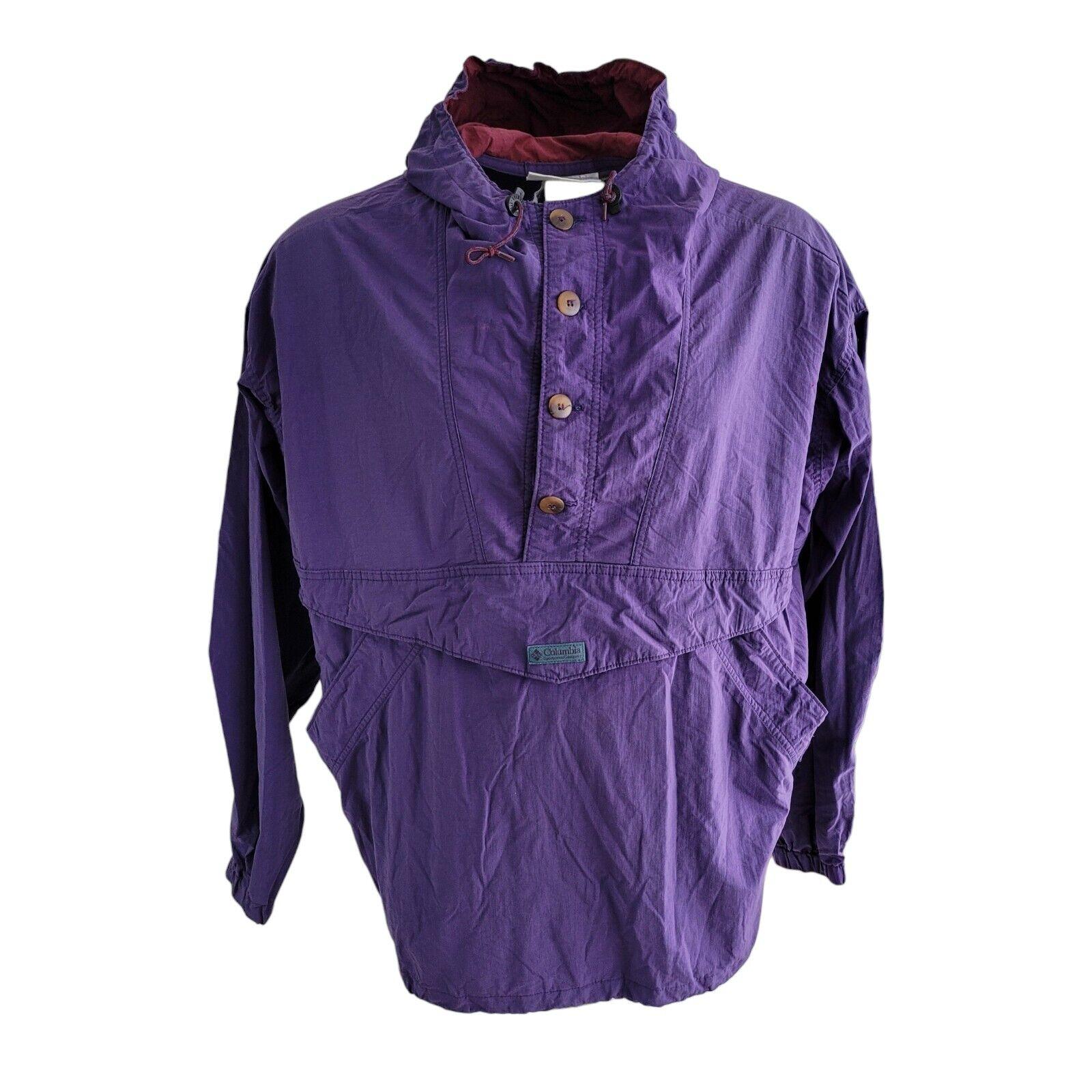 Columbia XL Windbreaker Jacket in Vibrant Purple - Men's Size XL-USASTARFASHION