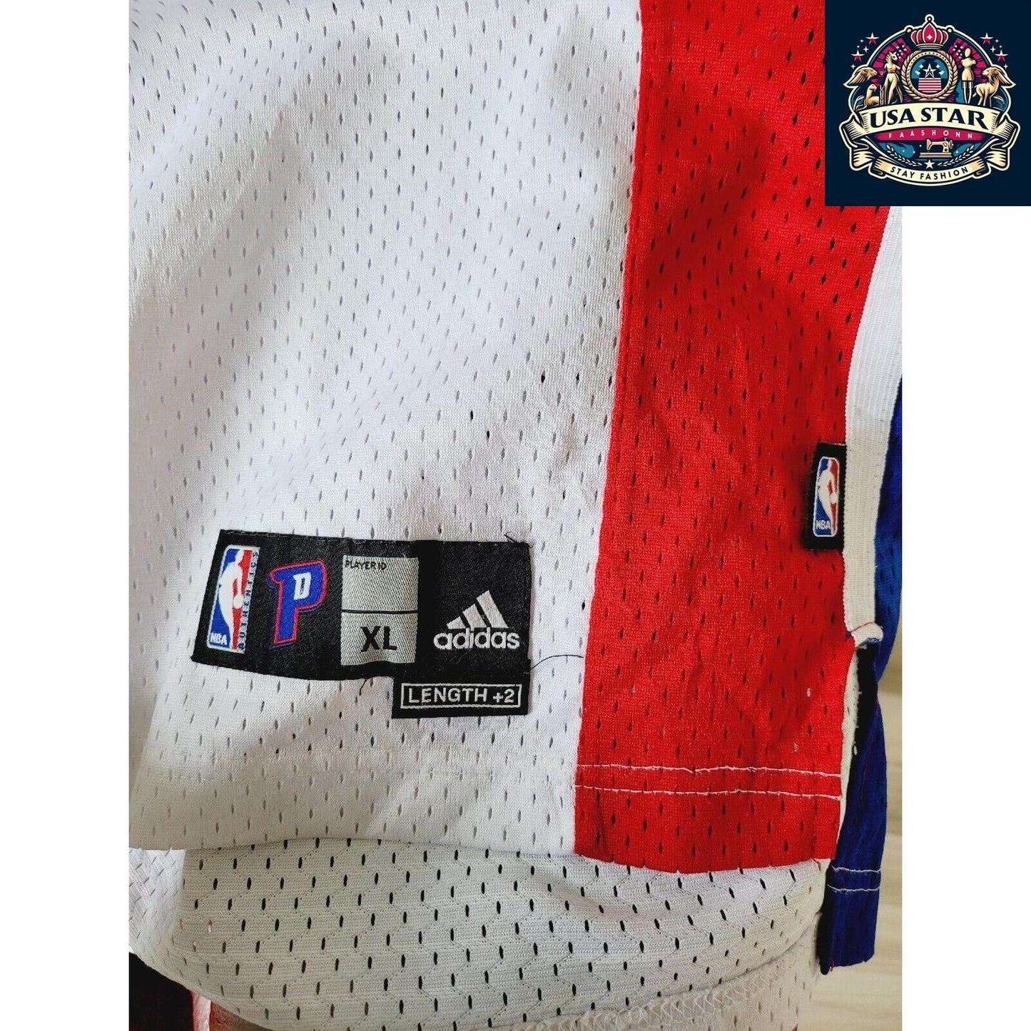 Adidas NBA Detroit Pistons #22 Tayshaun Prince Basketball Jersey Size XL White Vintage Style - USASTARFASHION