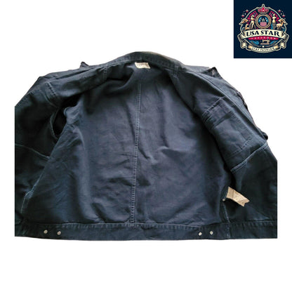 Replay Denim Jacket For Men, XL Size, Classic Durable 100% Cotton, Vintage Appeal - USASTARFASHION