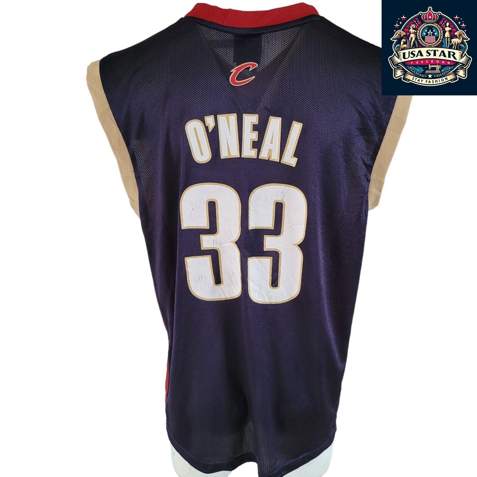 Cleveland Cavaliers Jersey #33 O'Neal by Adidas - Authentic Size L Basketball Shirt - USASTARFASHION