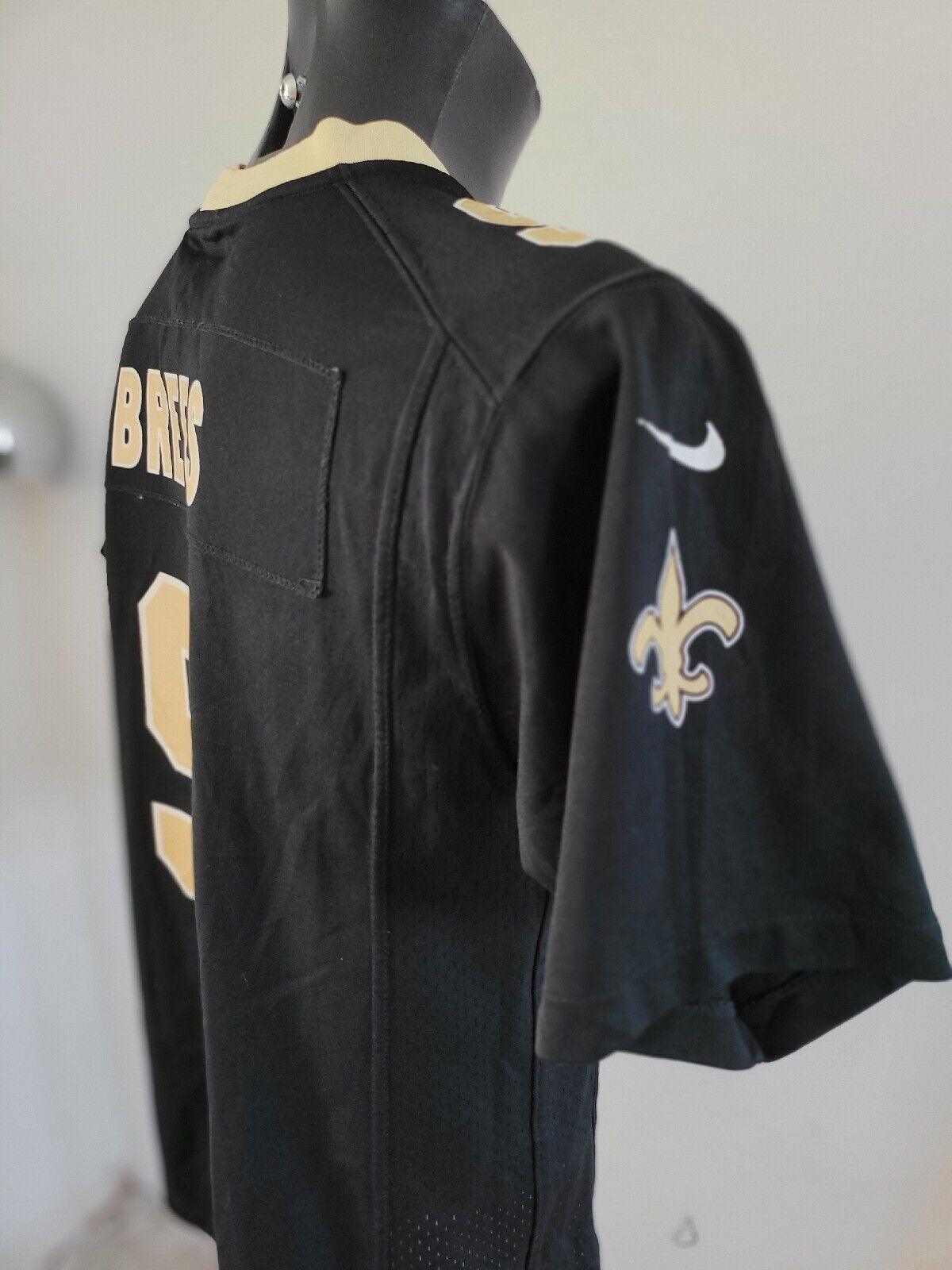 NFL New Orleans Drew Brees #9 Brown Youth Large Nike Jersey Shirt-USASTARFASHION