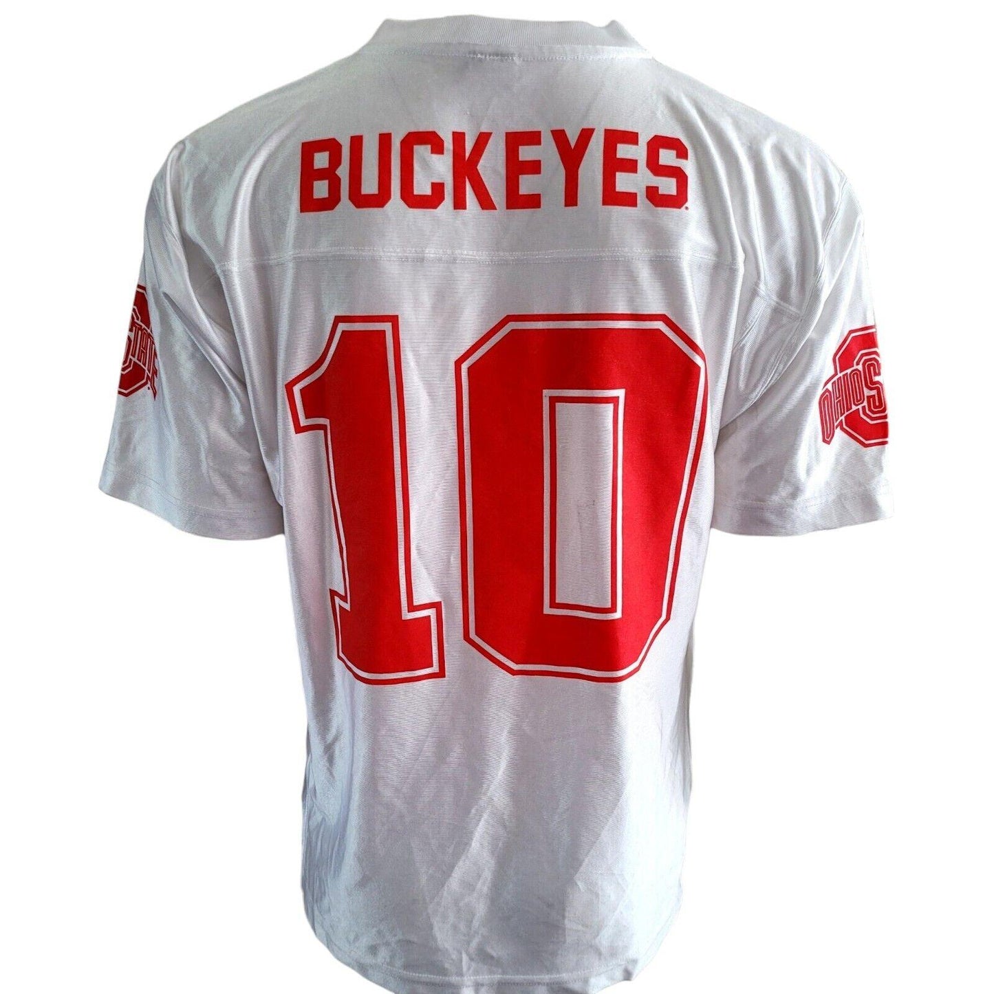 Vintage Ohio State Buckeyes Football Jersey - Men's Large | Authentic 100% Polyester Retro Design with Number "10-USASTARFASHION