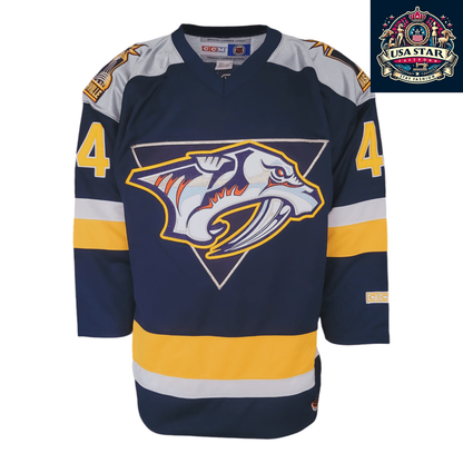 Vintage Kimmo Timonen #44 Nashville Predators CCM Jersey Adult M NHL Authentic - USASTARFASHION