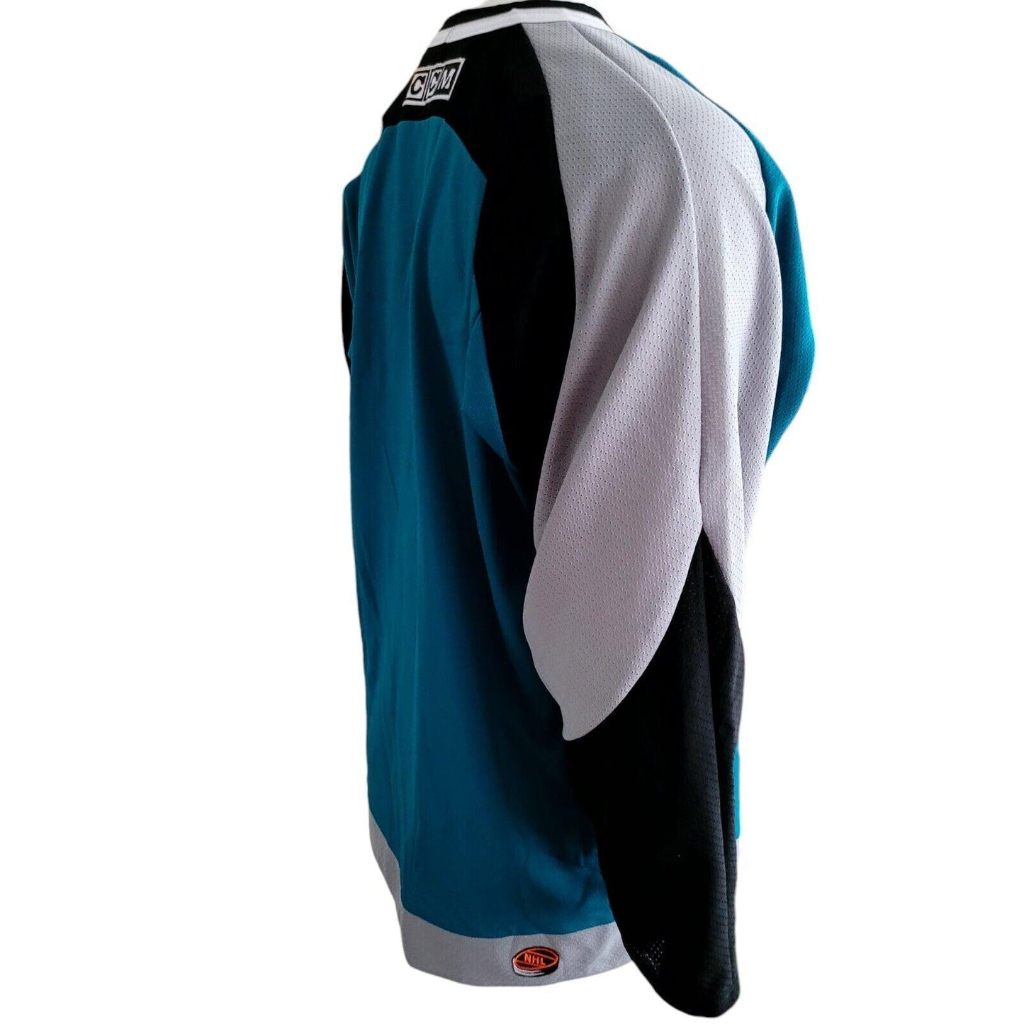 San Jose Sharks Hockey Jersey - Men's M, NHL Authentic, Made in Canada, Teal Color-USASTARFASHION