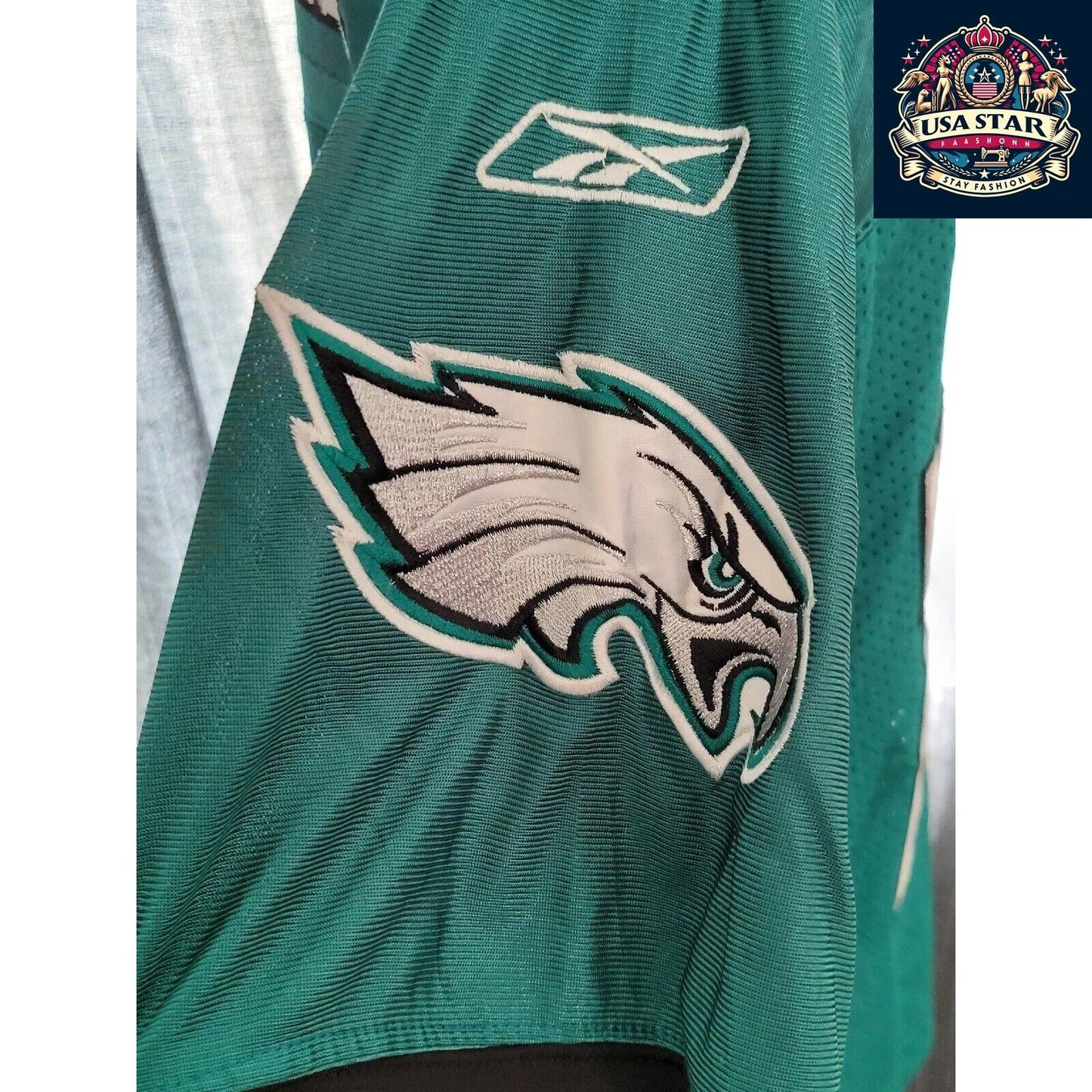 Philadelphia Eagles Jersey NFL Reebok No. 24 Nnamdi Asomugha Size 48 M/L Home Game Authentic - USASTARFASHION