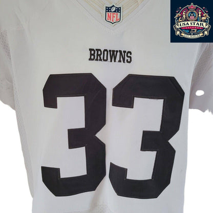 Nike Cleveland Browns Jersey - Men's L White Richardson #33 Short Sleeve - Team Logo & Comfort - USASTARFASHION