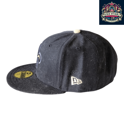 New Orleans Saints Cap - New Era NFL 59FIFTY Fitted Black Hat, Size 7 1/4 (57.7cm), Stylish & Comfortable - USASTARFASHION