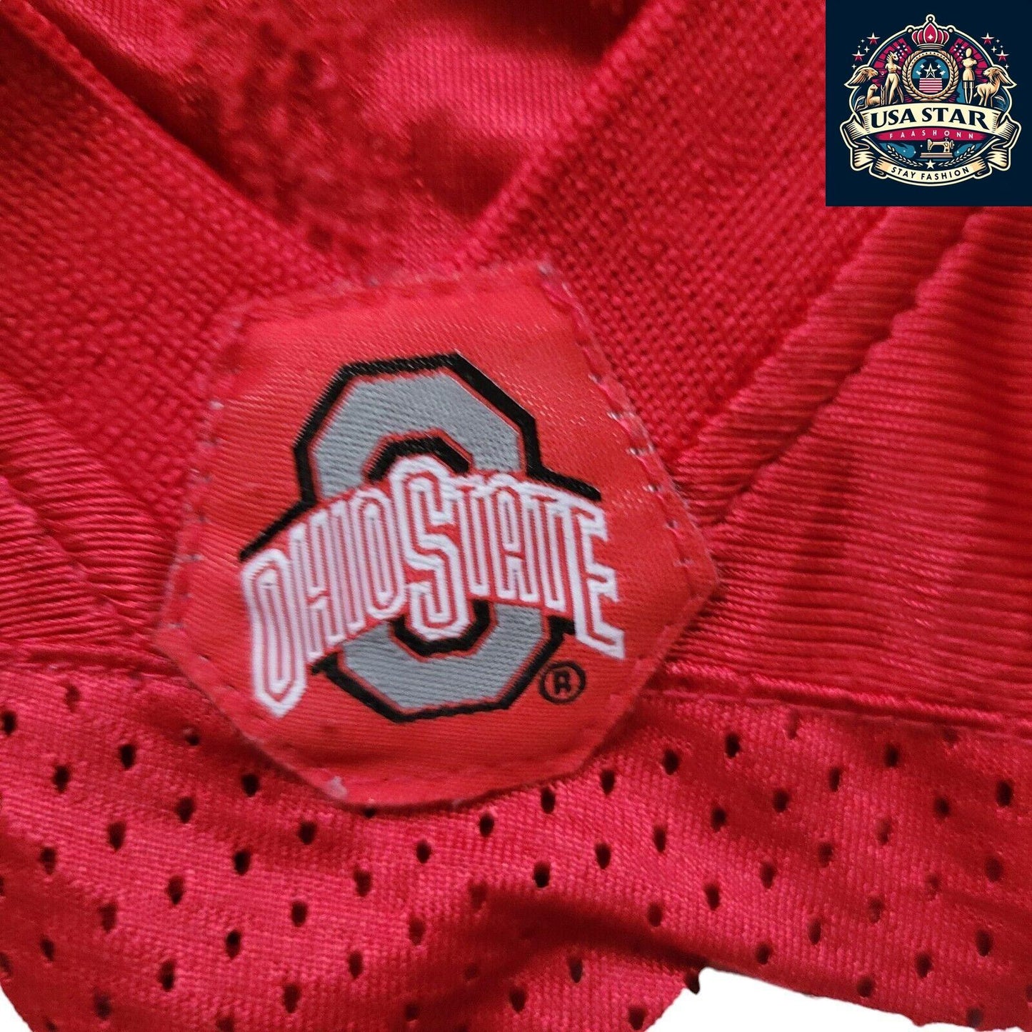 Nike Ohio State Buckeyes Jersey Youth Size 7 #33 Red Distressed Style for Kids Football Fans - USASTARFASHION