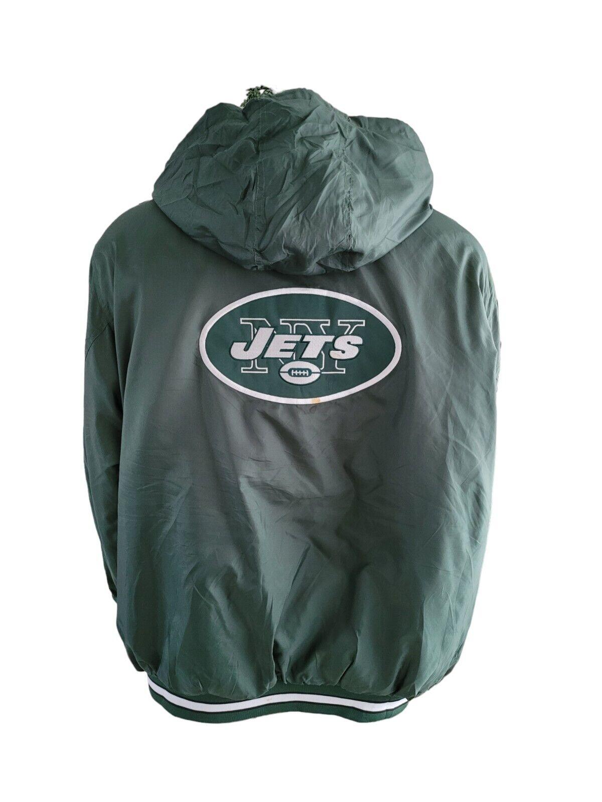 Reebok NFL NY Jets 2XL Baseball Jacket with Removable Hoodie-USASTARFASHION