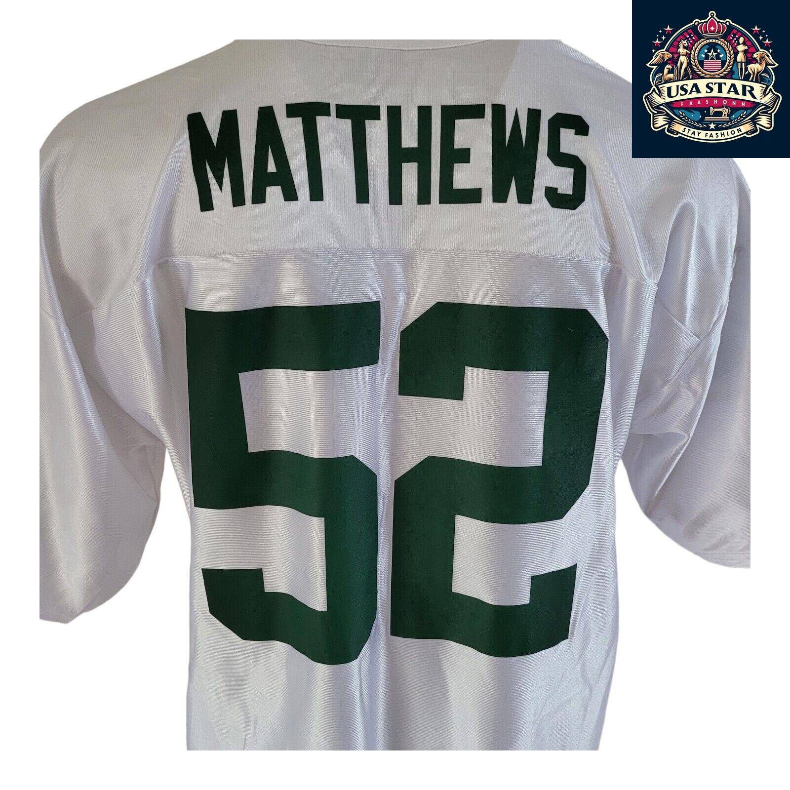 Clay Matthews #52 Green Bay Packers Jersey, Adult XL, Vintage Style, 2010 NFC North Champions - USASTARFASHION