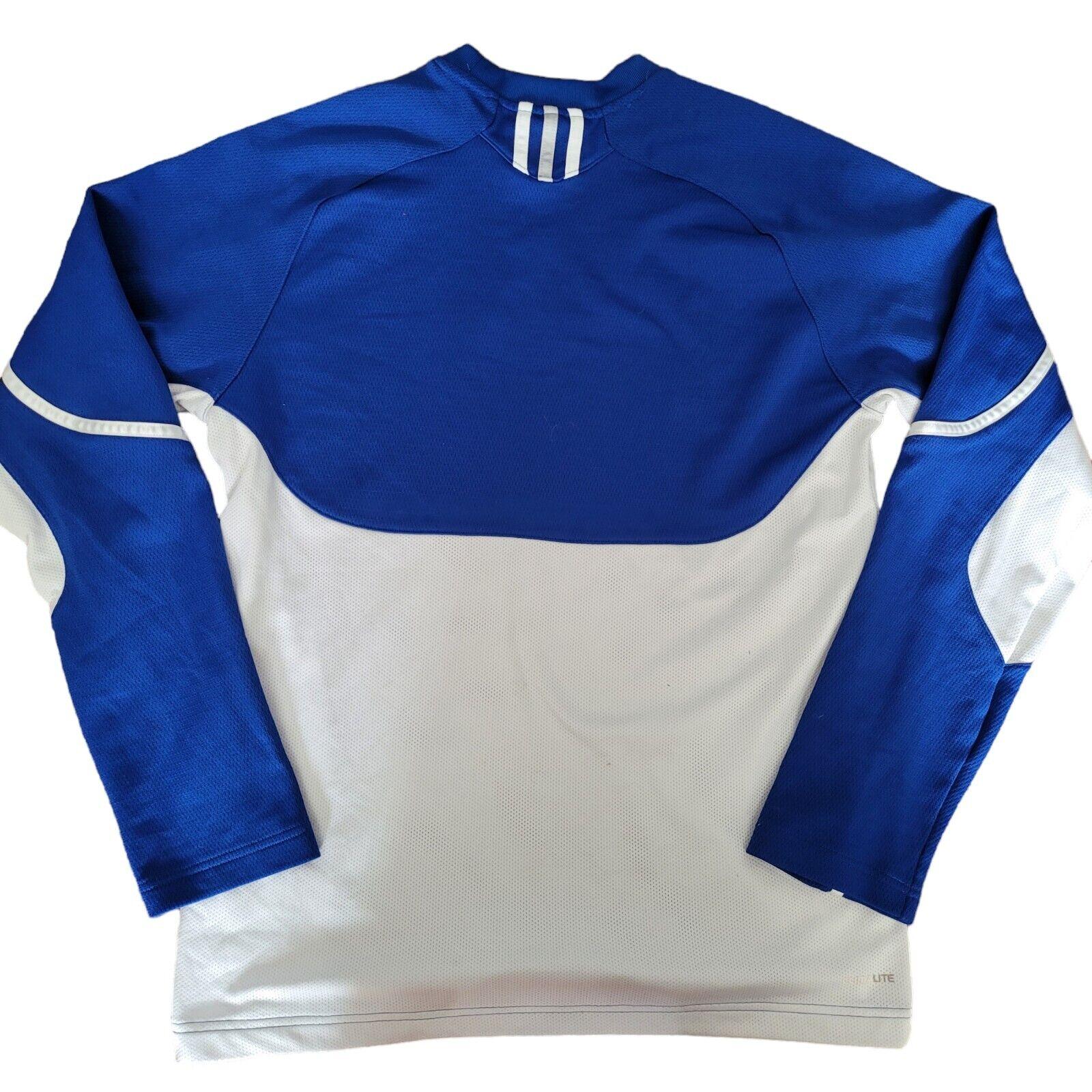 Adidas Algonquin Thunder Blue LS Jersey - Size M - Climalite Moisture-Wicking Fabric-USASTARFASHION