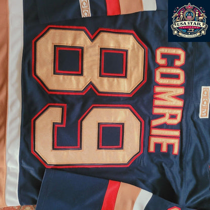 Edmonton Oilers Jersey Mike Comrie CCM #89 Adult Medium Lightweight Air-Knit Fabric - USASTARFASHION