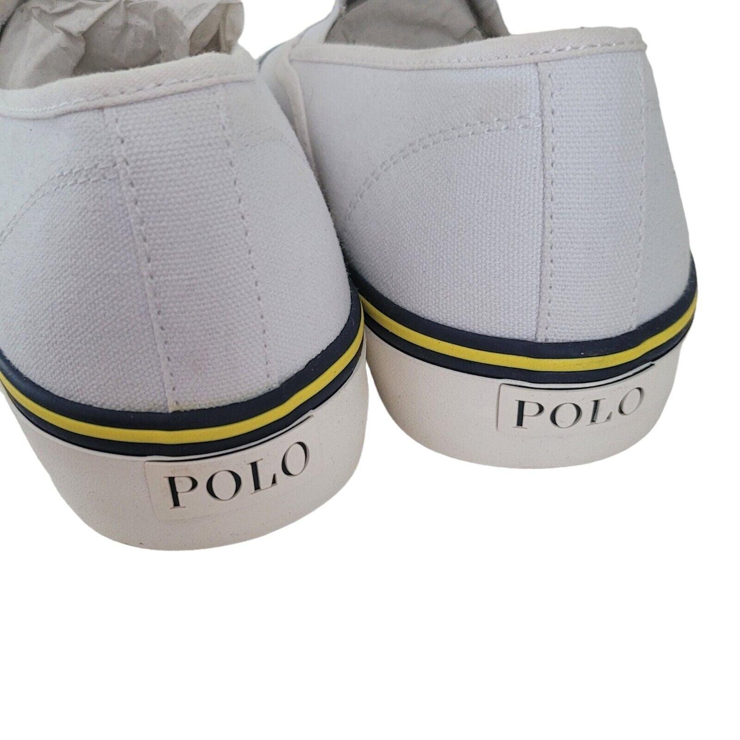 Ralph Lauren Men's White Pumps | UK Size 10 | Cushioned Insole & Classic Silhouette-USASTARFASHION