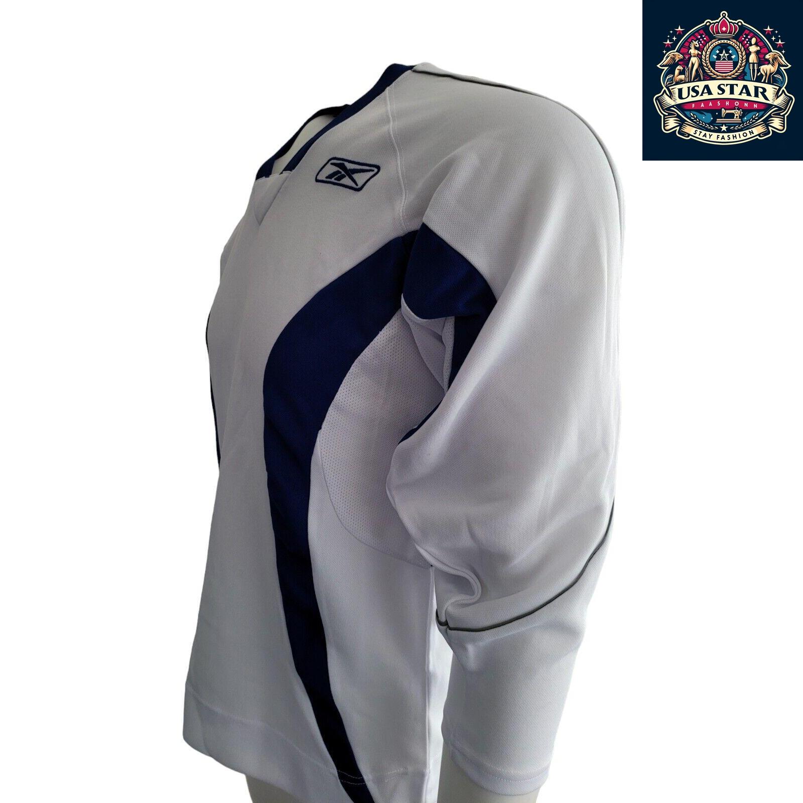 Reebok Youth Hockey Jersey L/XL - Vintage White, No Flaws, Comfortable Fit for Young Players - USASTARFASHION