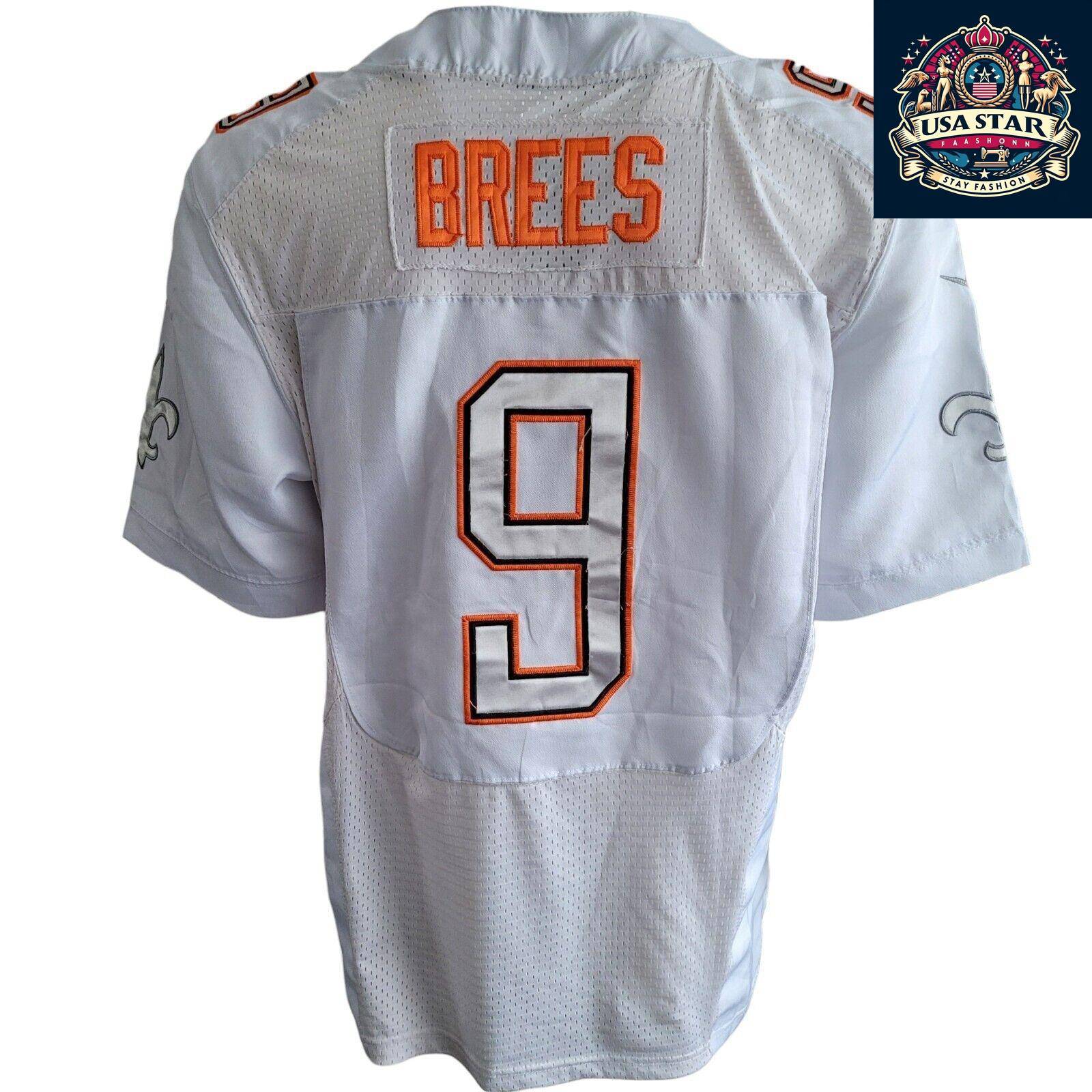 New Orleans Saints Jersey Drew Brees #9 Nike NFL Pro Bowl - Comfortable, Durable, Men's Large - USASTARFASHION