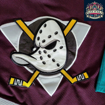 NFL Starter Mighty Ducks Hockey Jersey in Maroon for Youth L/XL - Comfortable, Stylish, Durable Design - USASTARFASHION