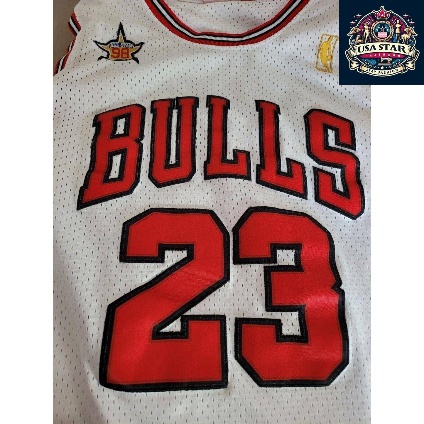 Chicago Bulls Jersey #23 Michael Jordan Hardwood Classics Mitchell & Ness, Size L - USASTARFASHION