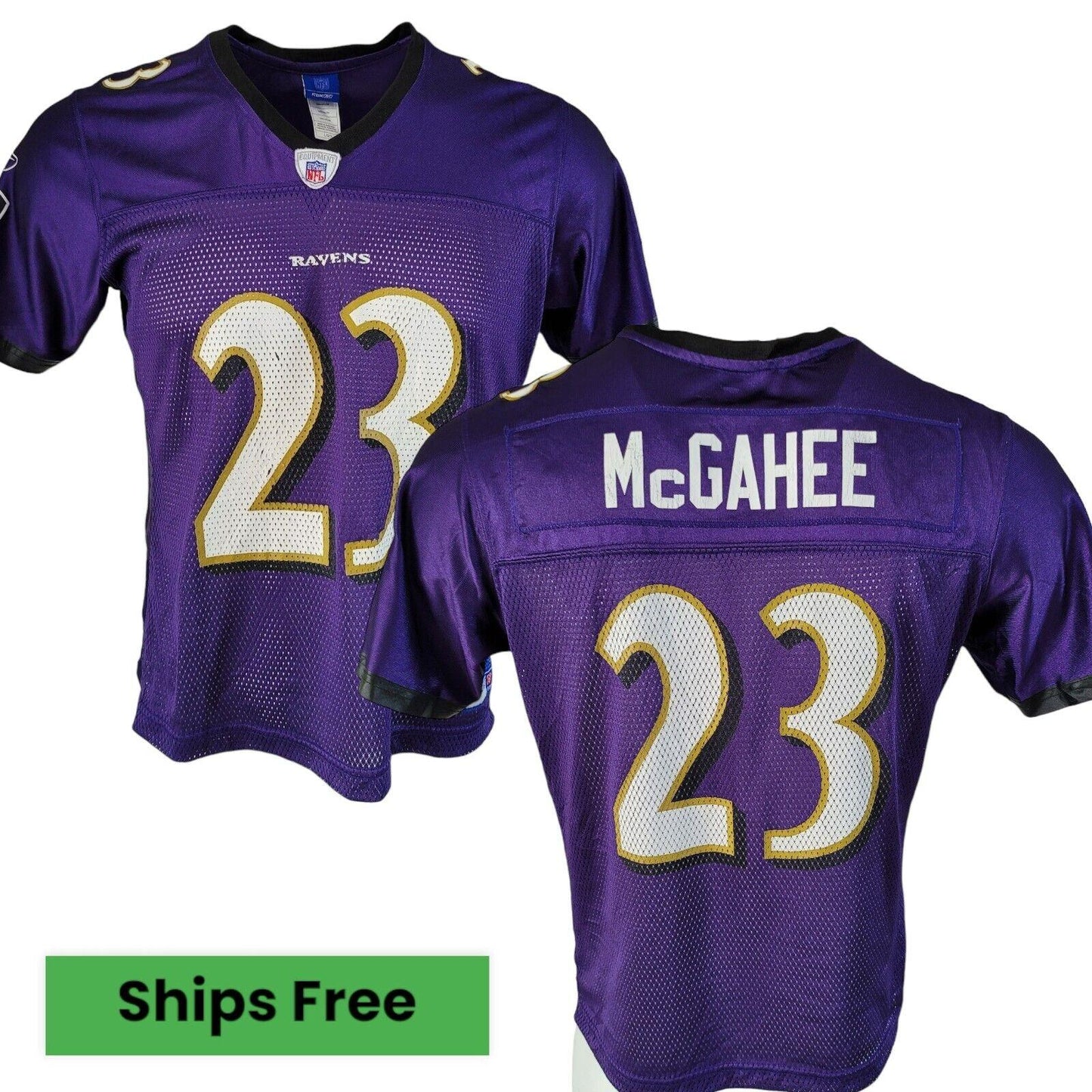 Willis McGahee #23 Baltimore Ravens Women's Size L Jersey-USASTARFASHION