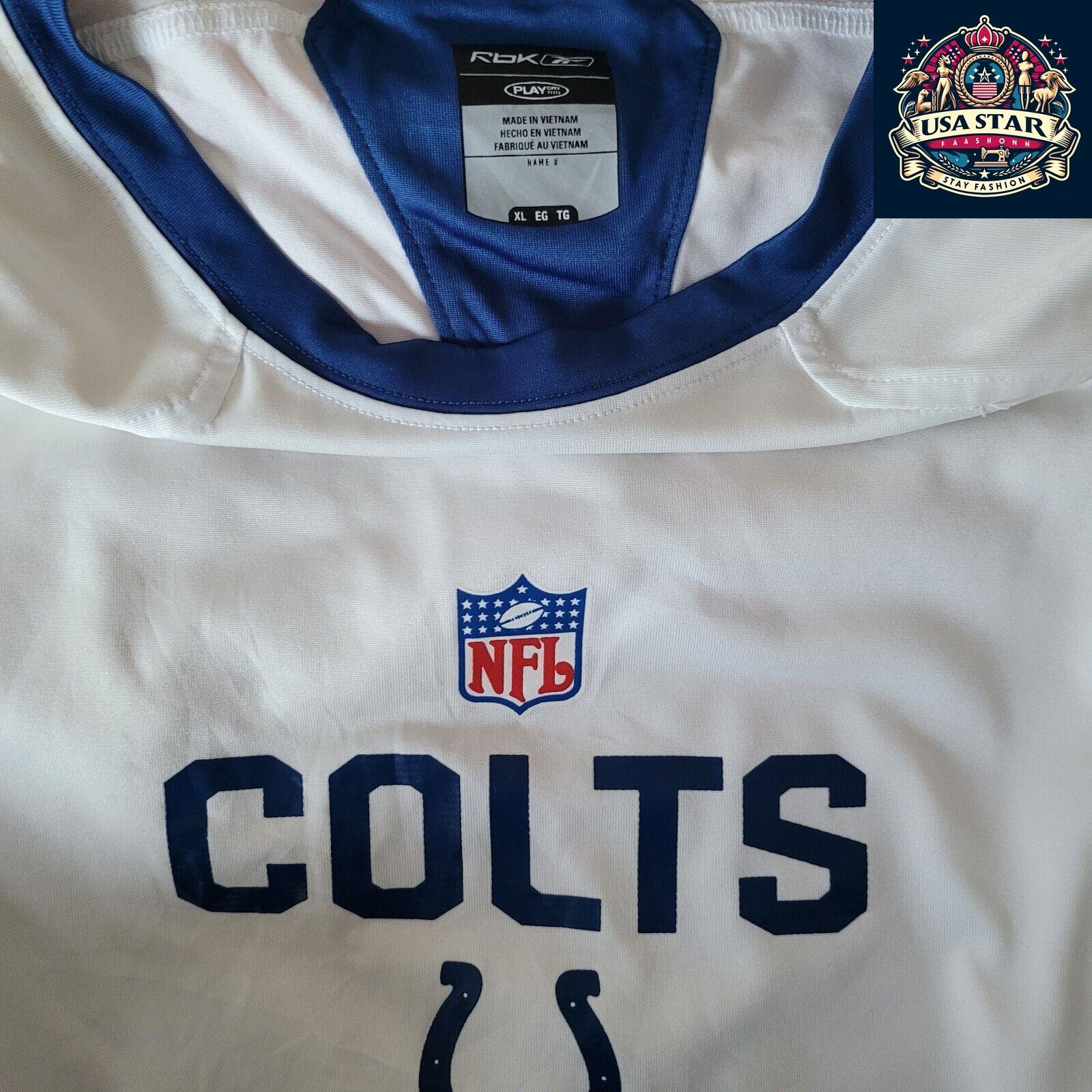 Indianapolis Colts Jersey XL by Reebok - Vintage Style, Breathable Fabric, Authentic Team Colors - USASTARFASHION