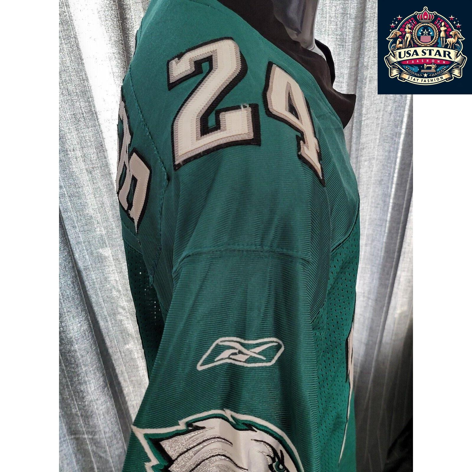 Philadelphia Eagles Jersey NFL Reebok No. 24 Nnamdi Asomugha Size 48 M/L Home Game Authentic - USASTARFASHION