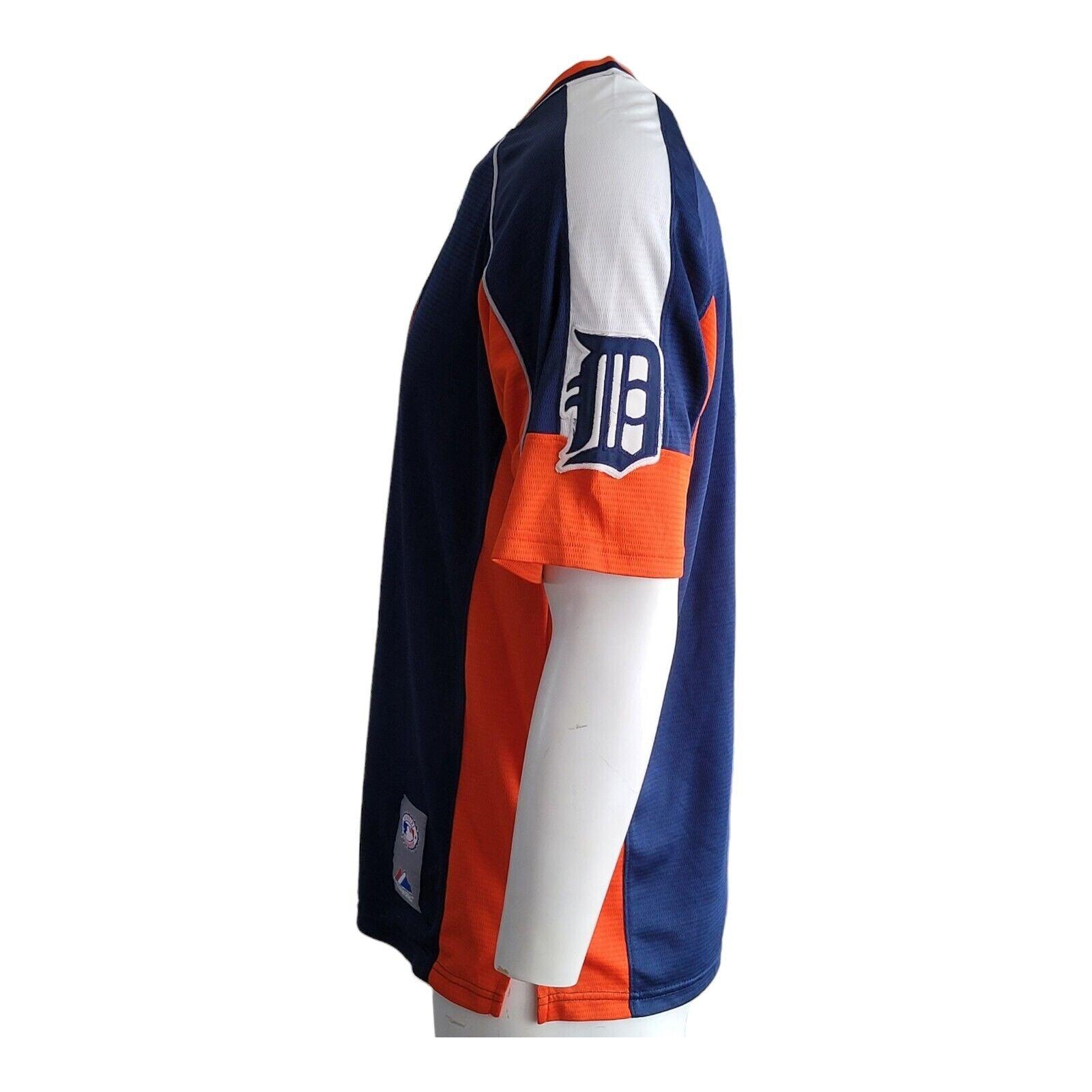 MLB Authentic Majestic Detroit Tigers Baseball Jersey - Size M - Navy/Orange - Genuine MLB Collection-USASTARFASHION