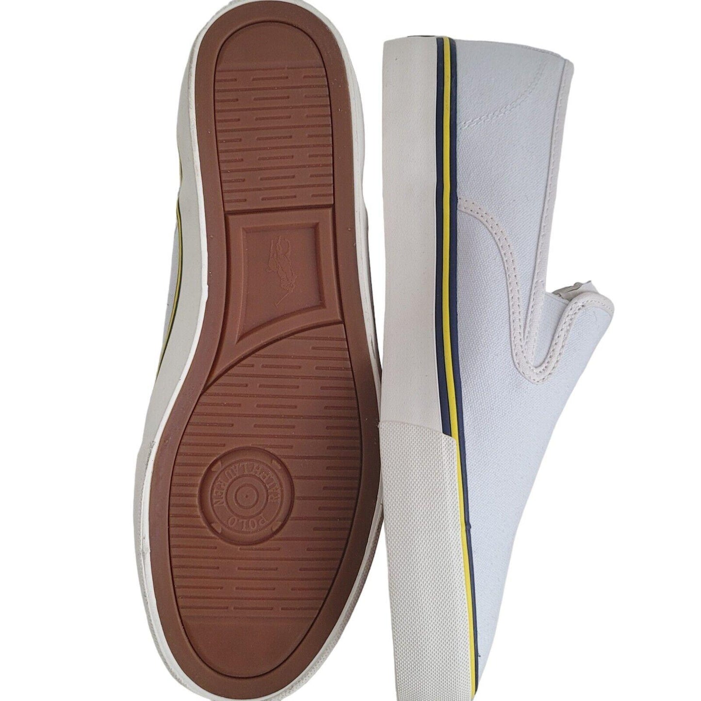 Ralph Lauren Men's White Pumps | UK Size 10 | Cushioned Insole & Classic Silhouette-USASTARFASHION