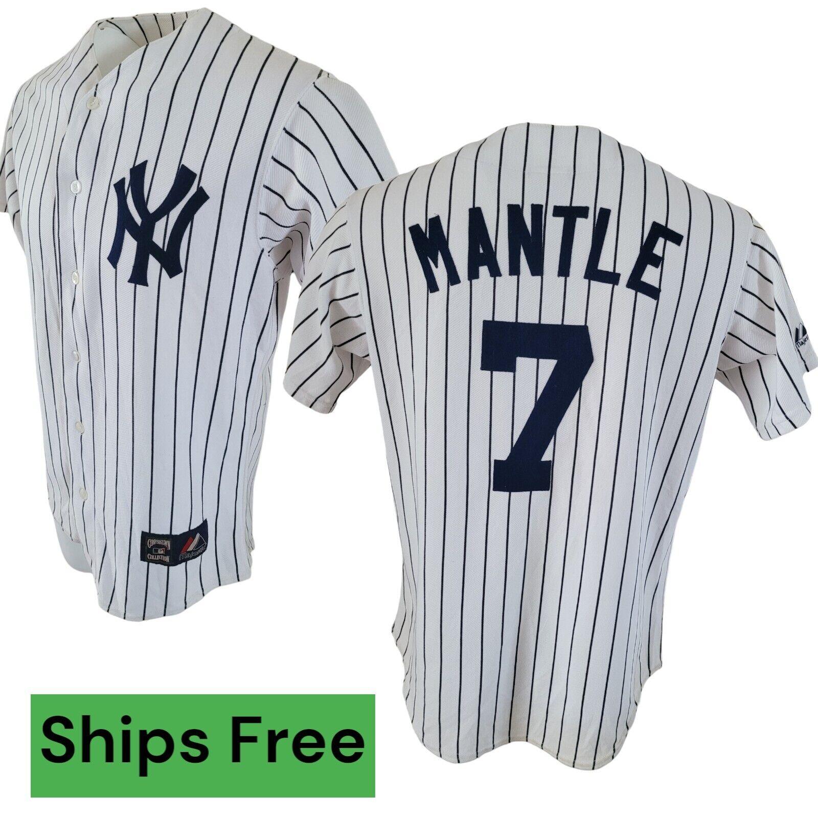 New York Yankees #7 Mickey Mantle Jersey Cooperstown Collection Size M-USASTARFASHION