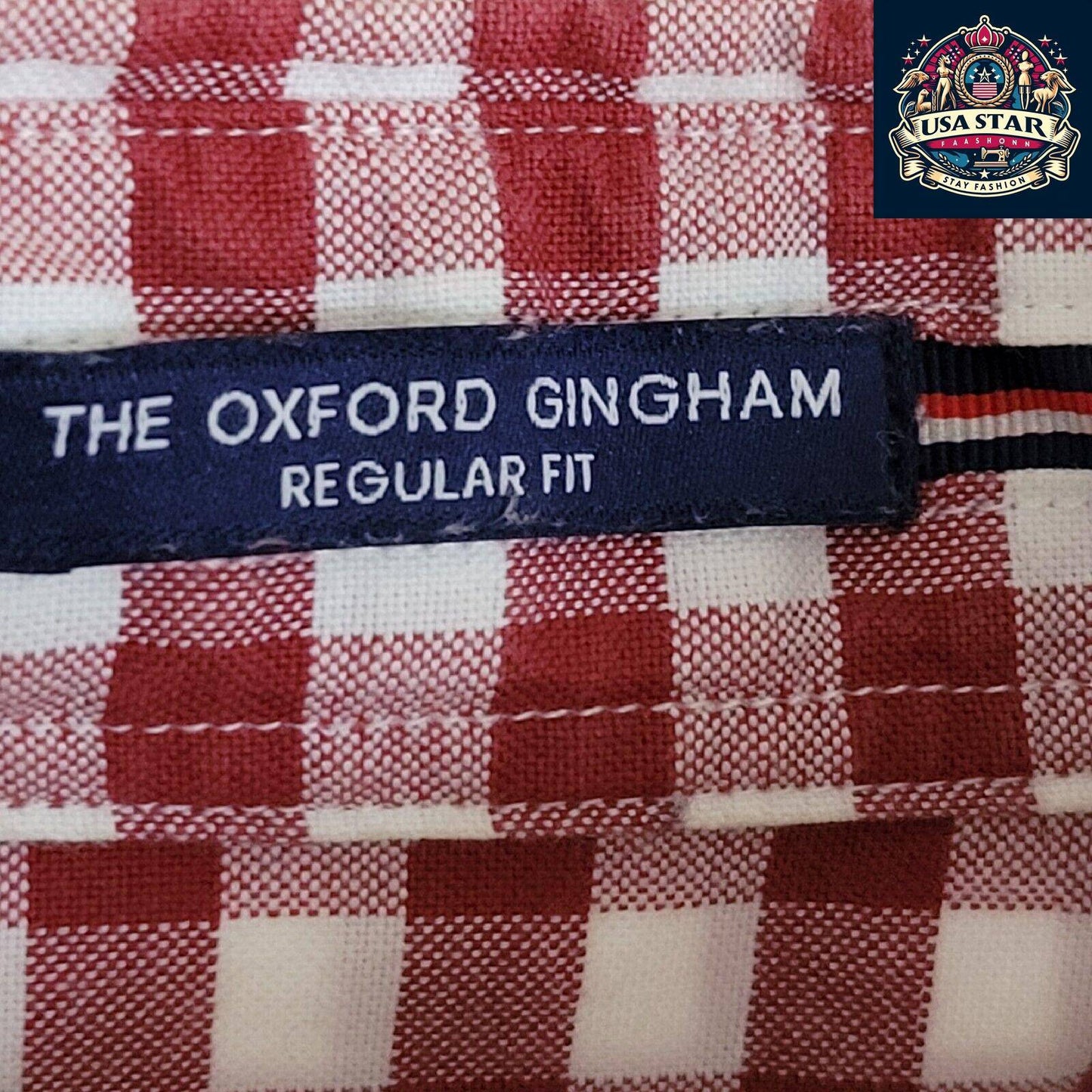 Gant Oxford Gingham Shirt Regular Fit SzL 41/42 - Breathable Fabric, Classic Style, Vintage Condition - USASTARFASHION