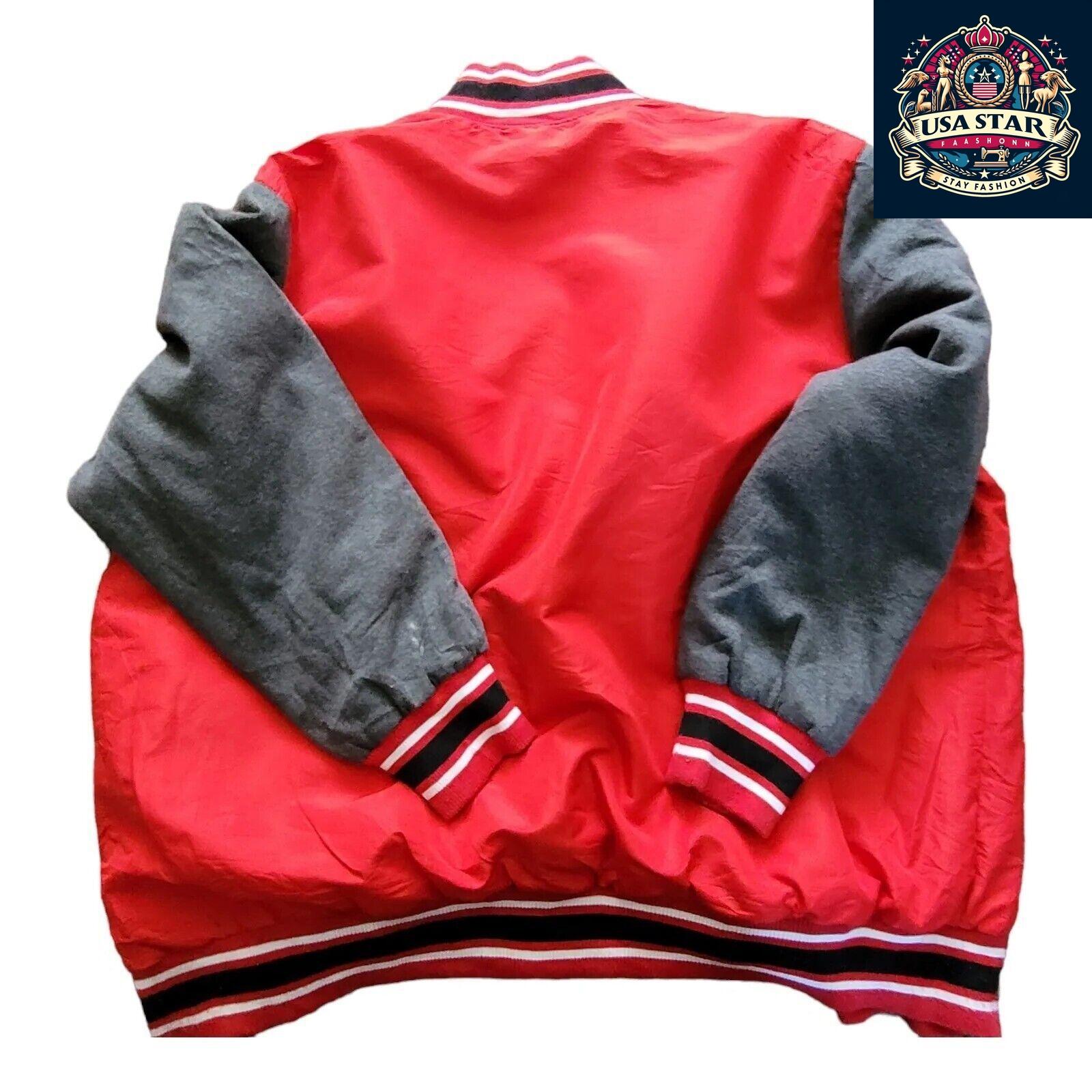 G-III Apparel Detroit Red Wings Varsity Jacket 4XL - Authentic Colors, Snap Fastening, Vintage Style - USASTARFASHION