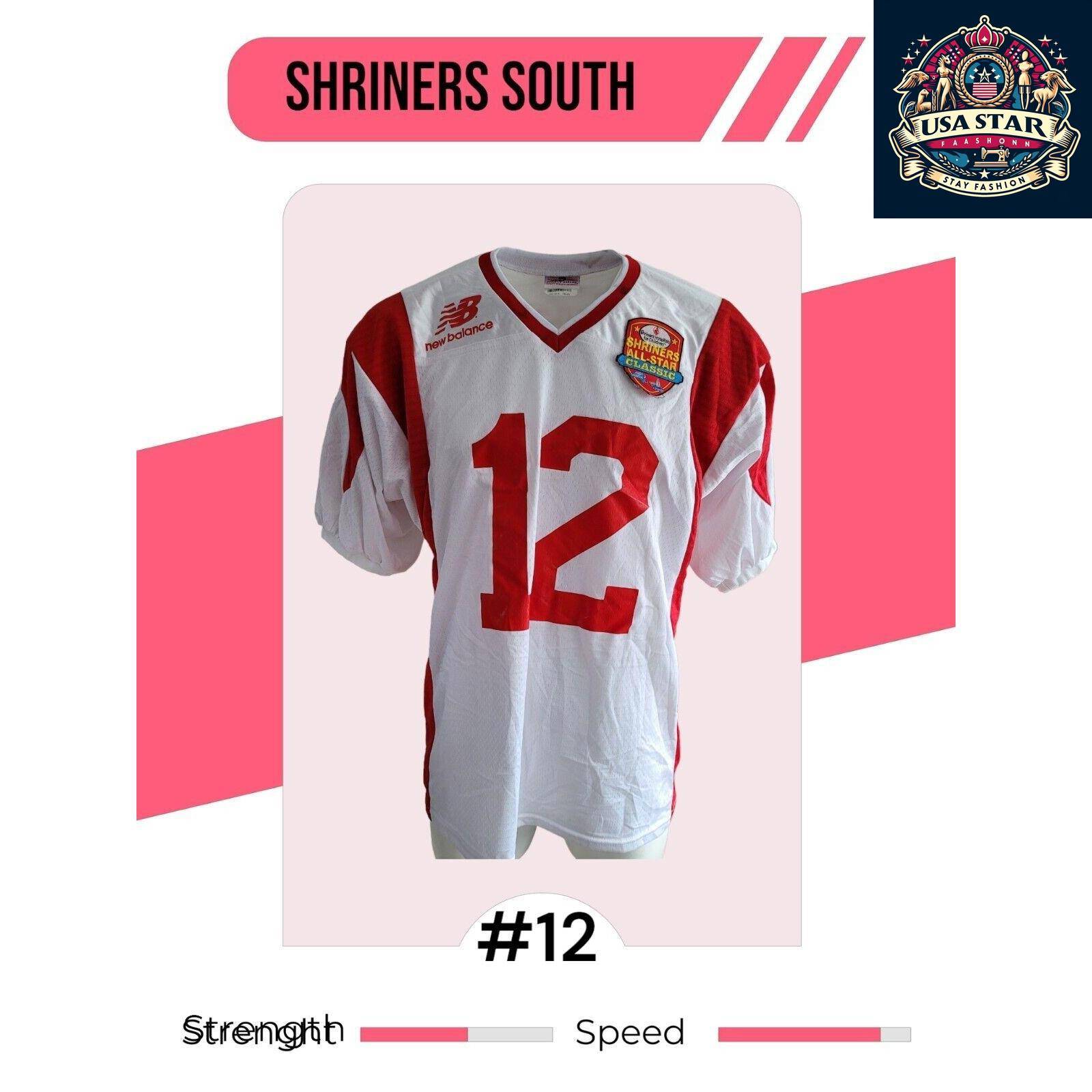 2011 Aleppo New Balance Shriners South Football All Stars Jersey #12 XL Cotton Blend USASTARFASHION