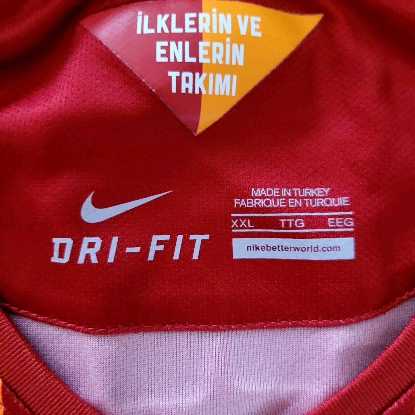 Galatasaray 2014 Home Football Jersey L/S - Adult XXL, Nike Dryfit-USASTARFASHION