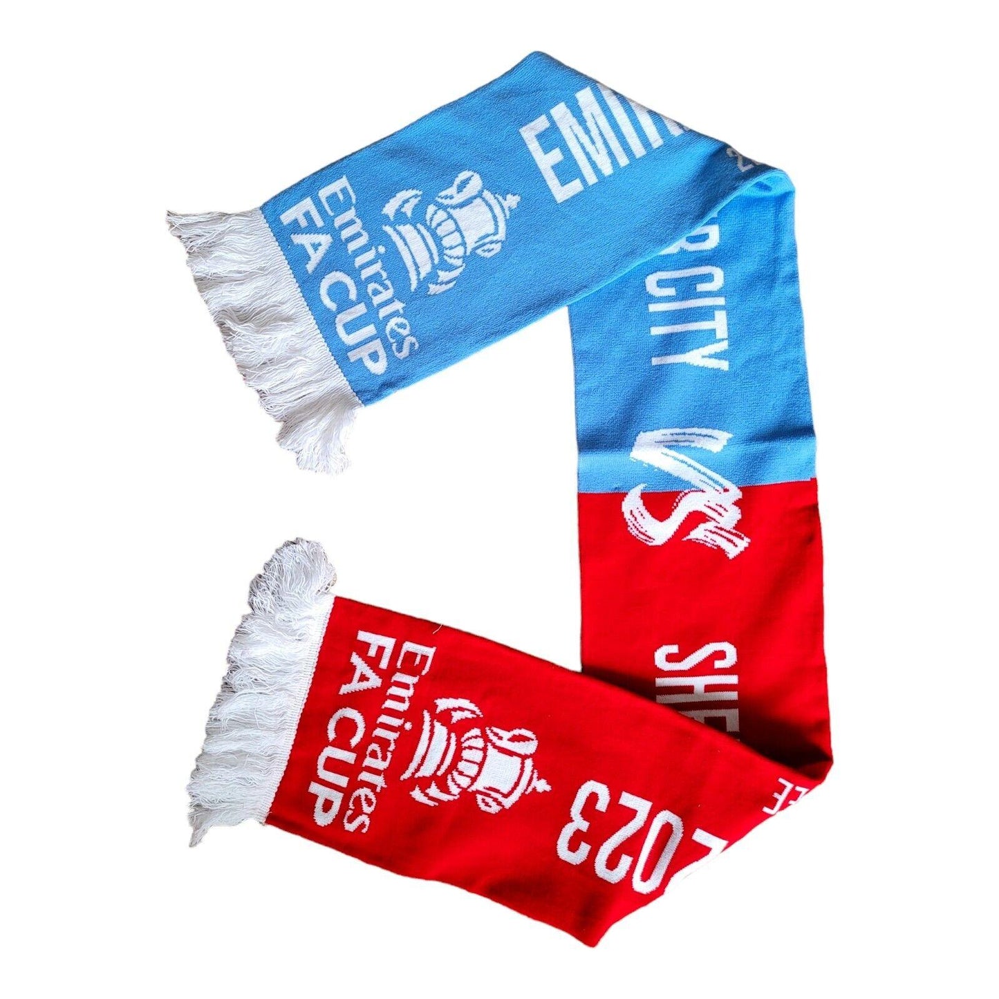 Sheffield United v Manchester City FA Cup Semi-Final Match Scarf - Wembley 2023-USASTARFASHION