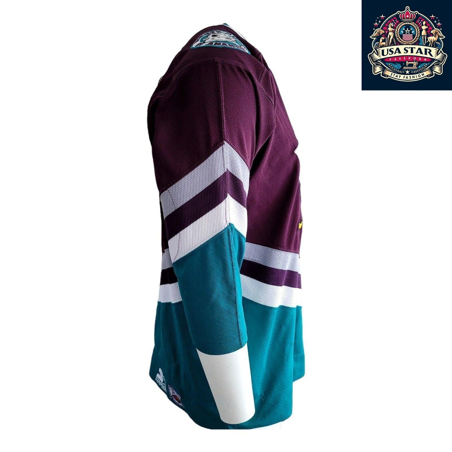 NFL Starter Mighty Ducks Hockey Jersey in Maroon for Youth L/XL - Comfortable, Stylish, Durable Design - USASTARFASHION