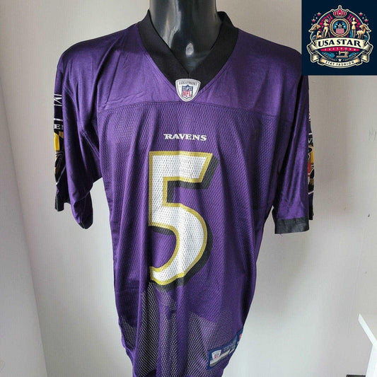 Baltimore Ravens Jersey Men's Reebok Top Size M - Flacco, Grade A Vintage, Comfortable Fit - USASTARFASHION