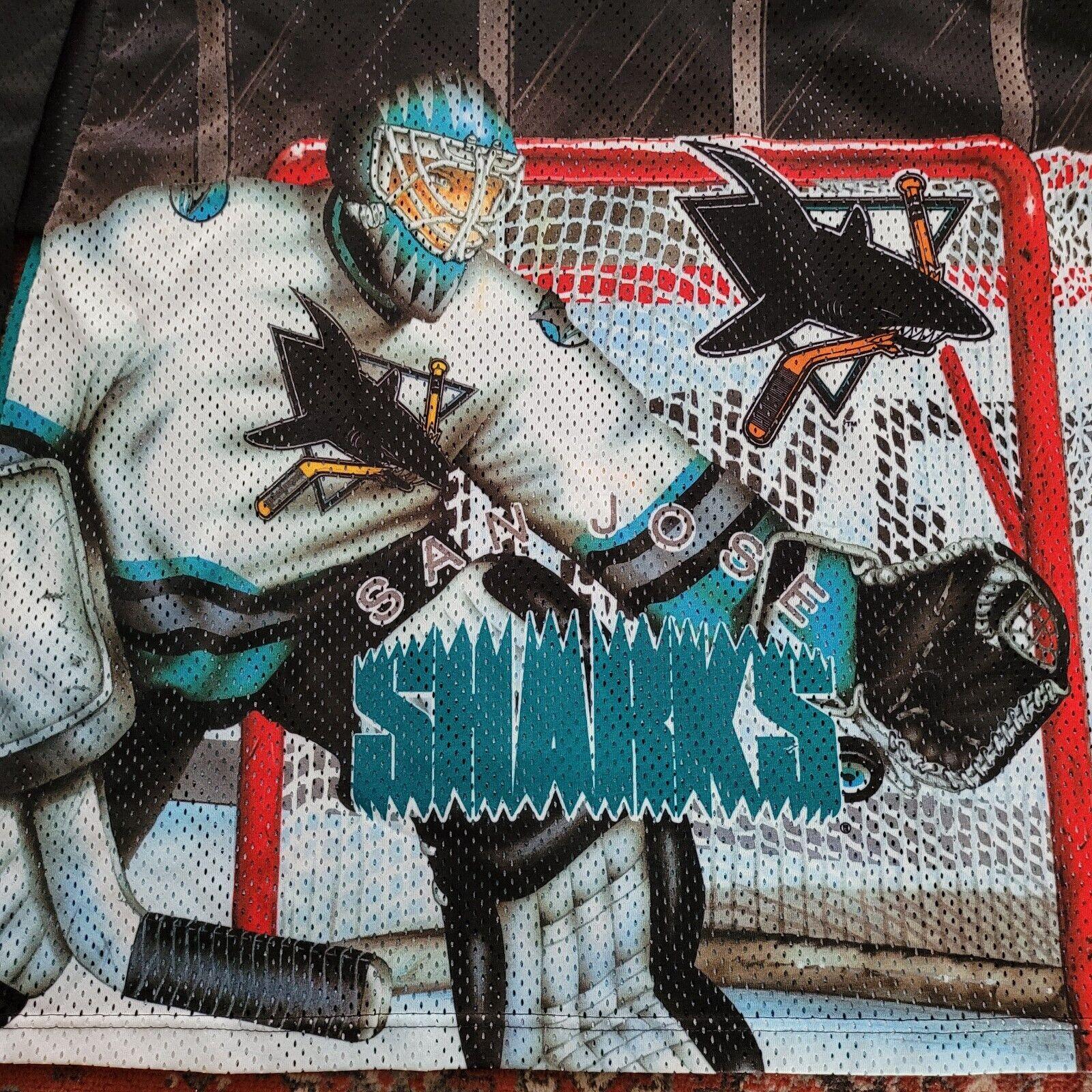 Vintage CCM San Jose Sharks Hockey Jersey - Size XL (25.5" Pit-to-Pit)-USASTARFASHION