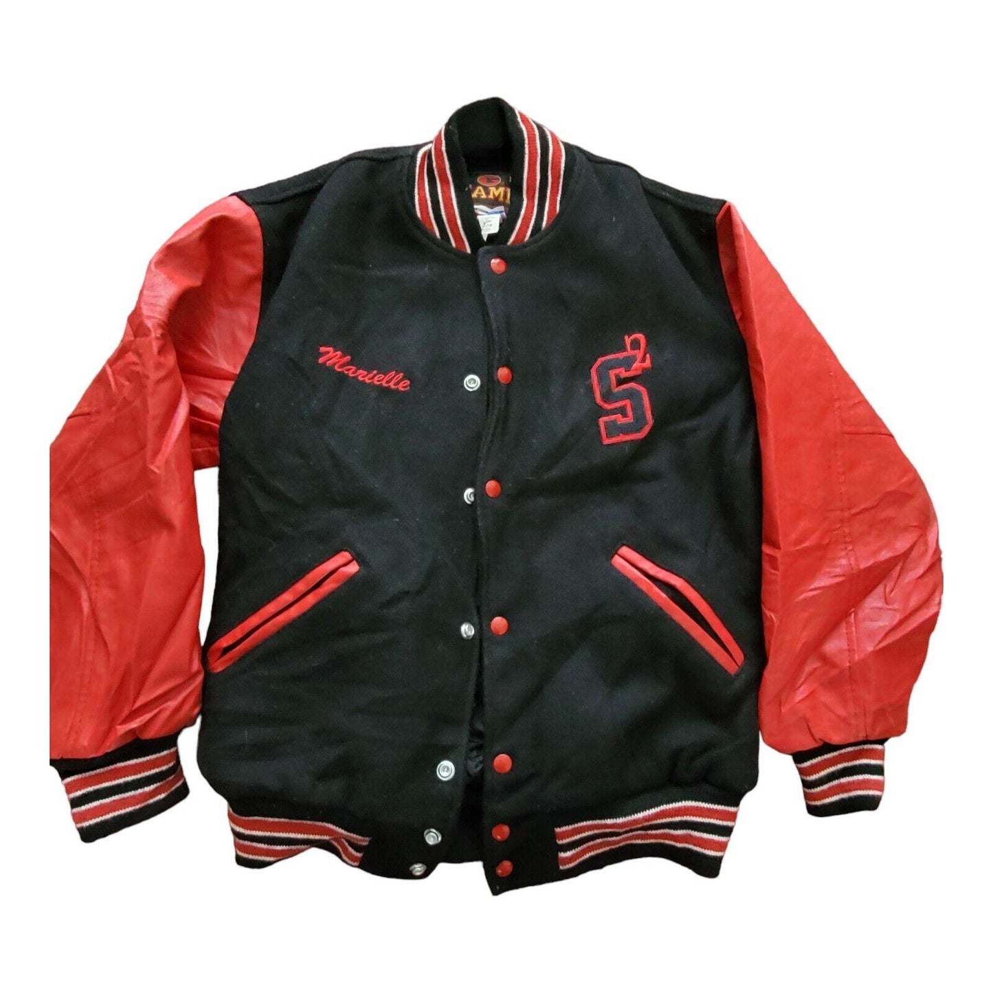 Soul Shock Marielle Varsity Wool Leather Jacket XS by Game Made In USA-USASTARFASHION